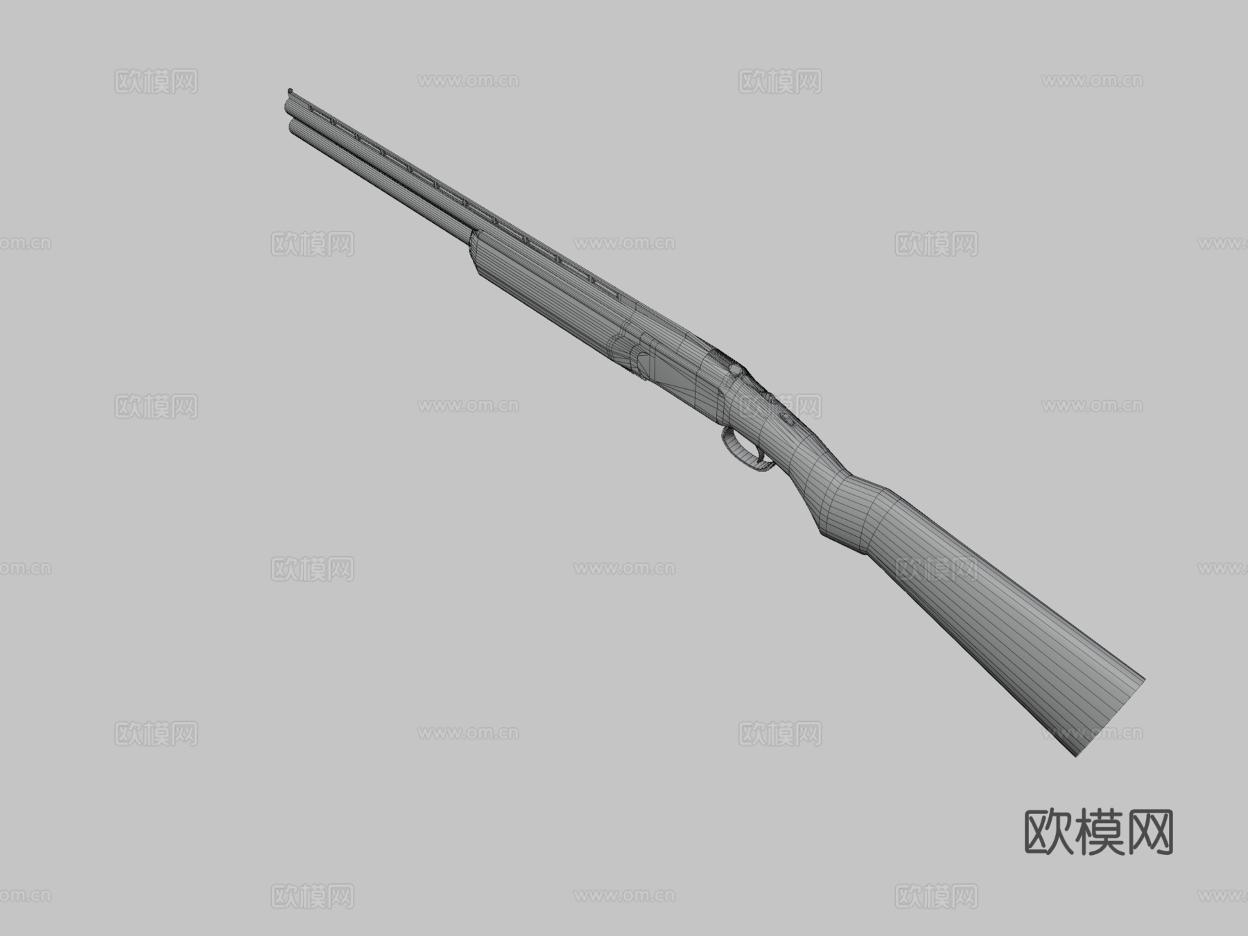 叠排式猎枪3d模型3d模型下载（渲染图3）