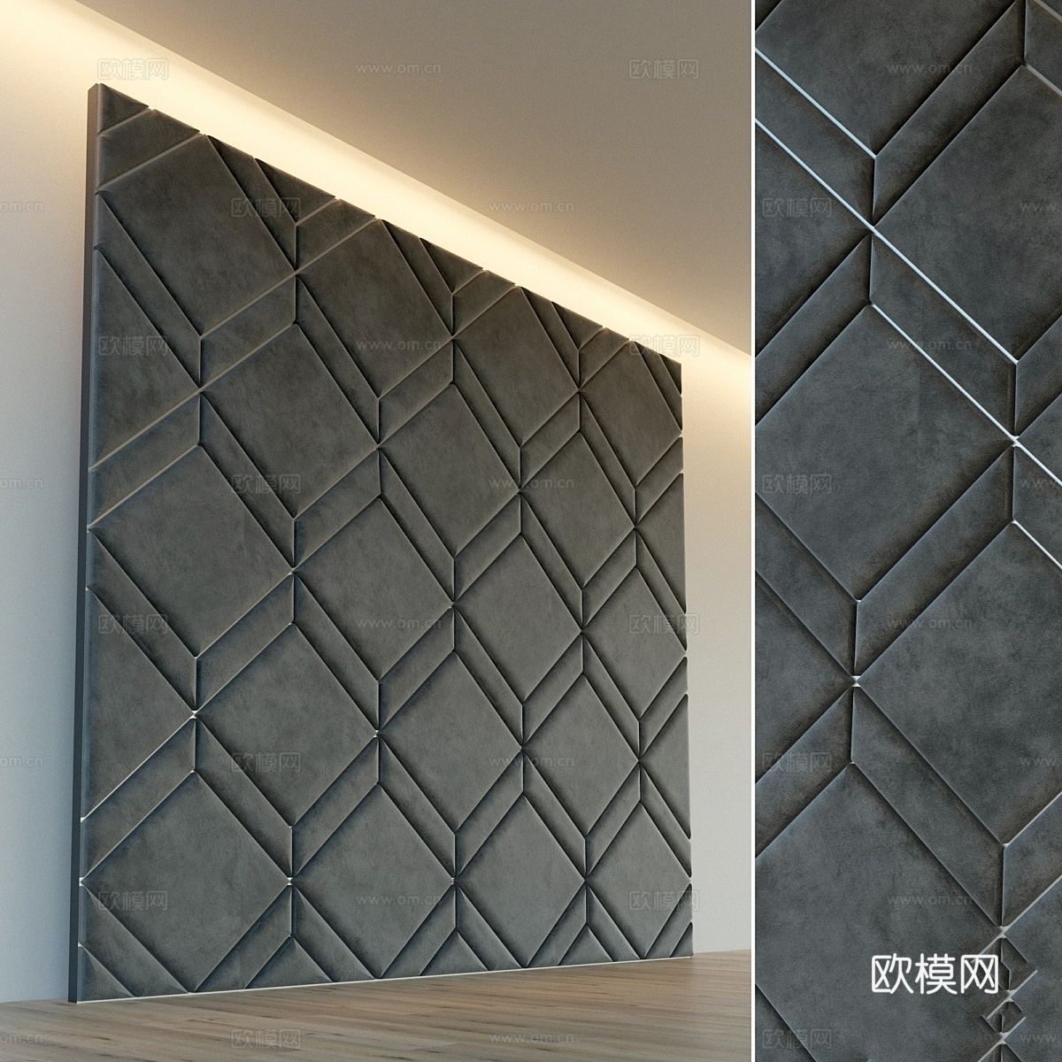 装饰墙。软质面板。313d模型下载