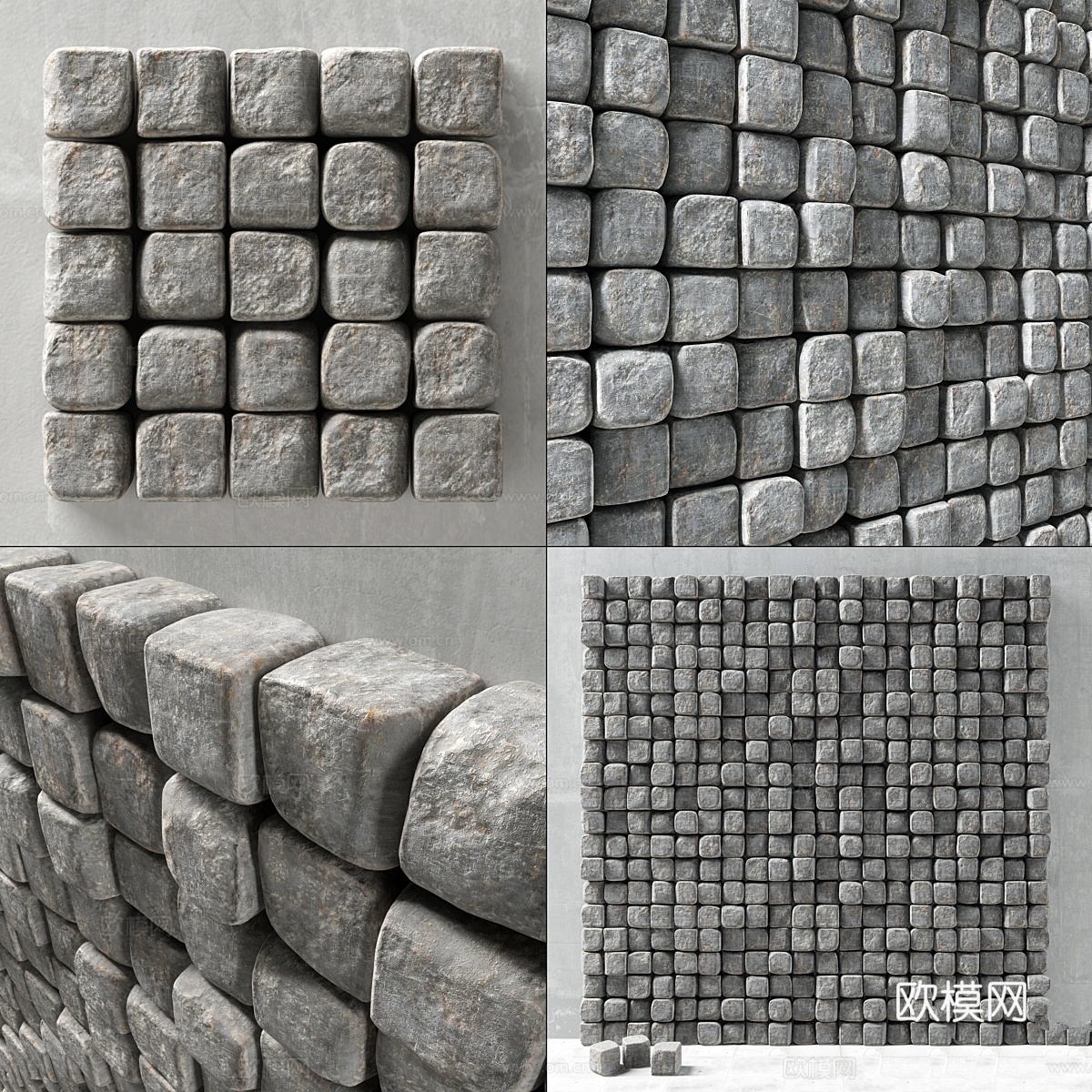 石立方板 №5    立方石板3d模型下载