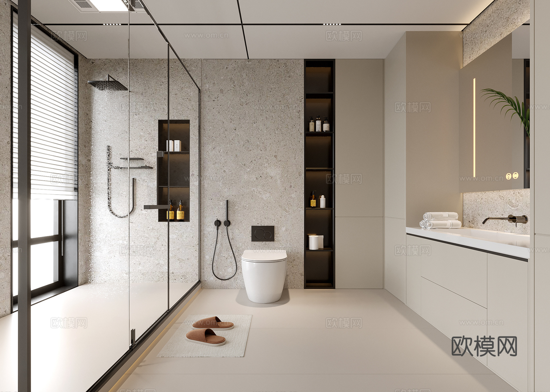 现代卫生间su模型
