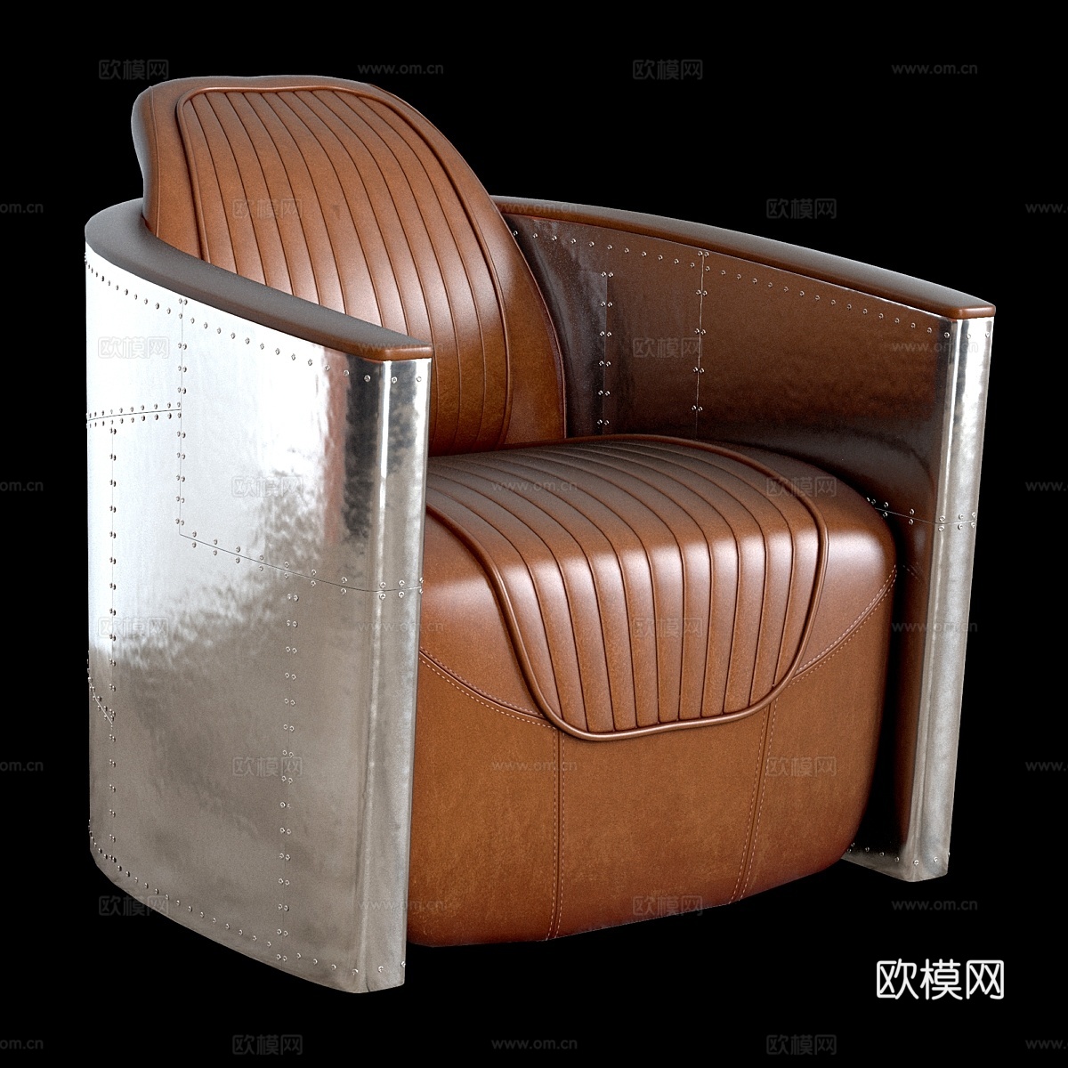 迷你飞行员扶手椅3d模型下载
