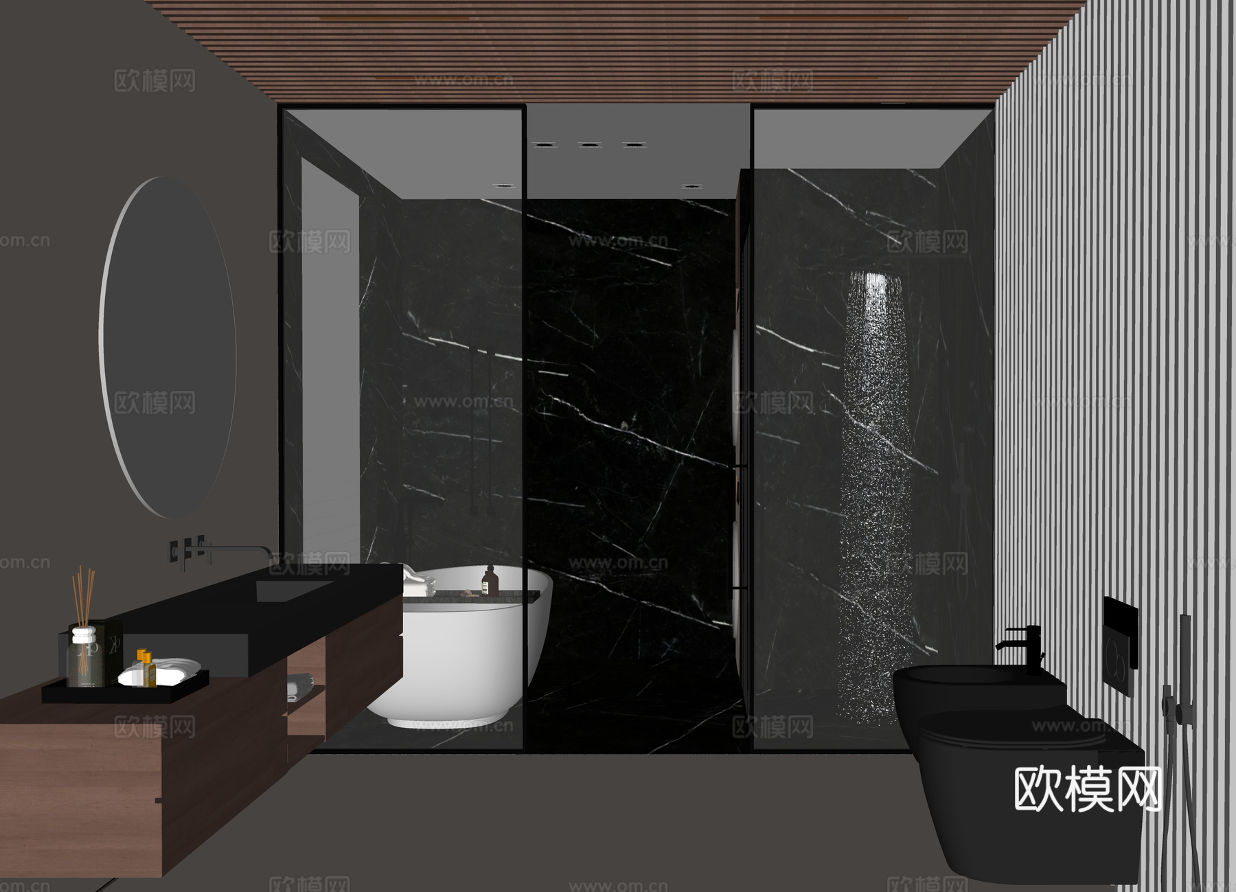 现代卫生间su模型