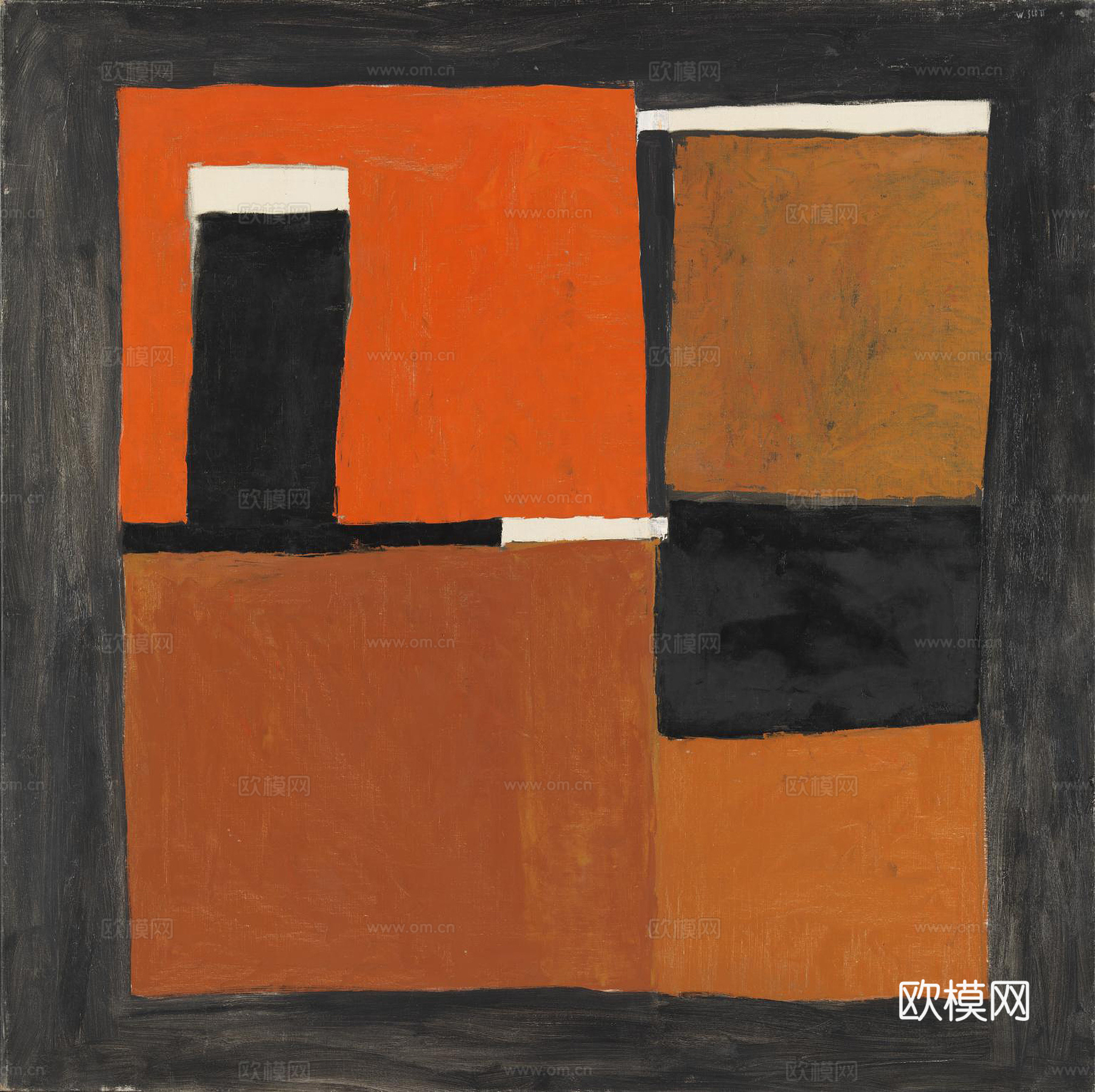 威廉斯科特抽象油画，现代抽象画，装饰画，艺术画