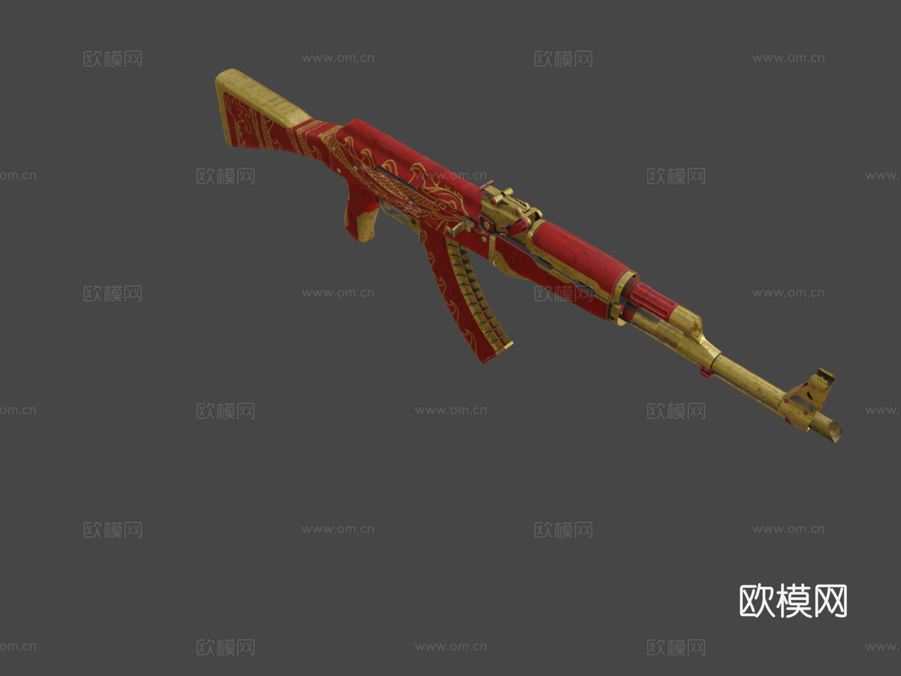 AK47鬼龙3d模型下载（渲染图6）