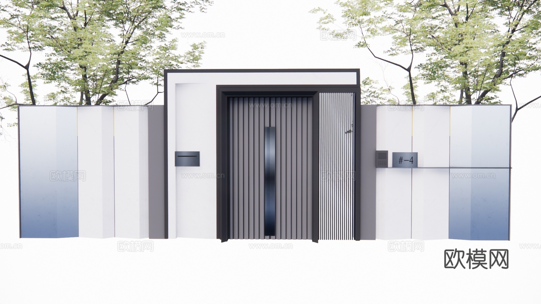 草坪灯 庭院门 水池 屋顶花园 门 室内景观 庭院 造景 景su模型