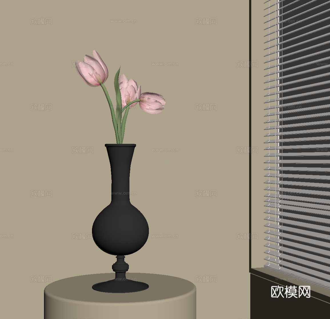 法式花瓶 摆件su模型