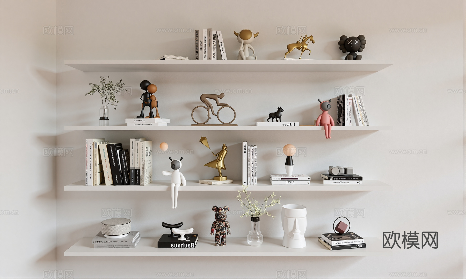 现代吧台装饰品摆件su模型