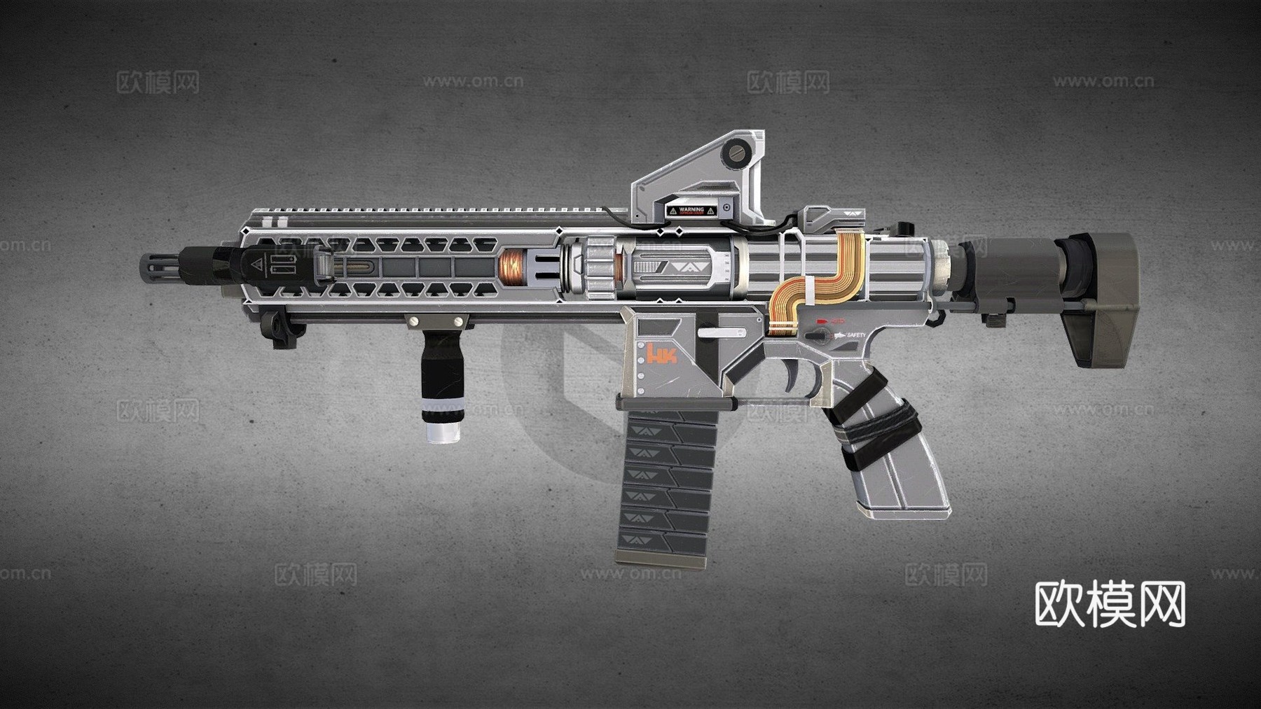 A.V.A的HK416C高级版3d模型下载（渲染图1）