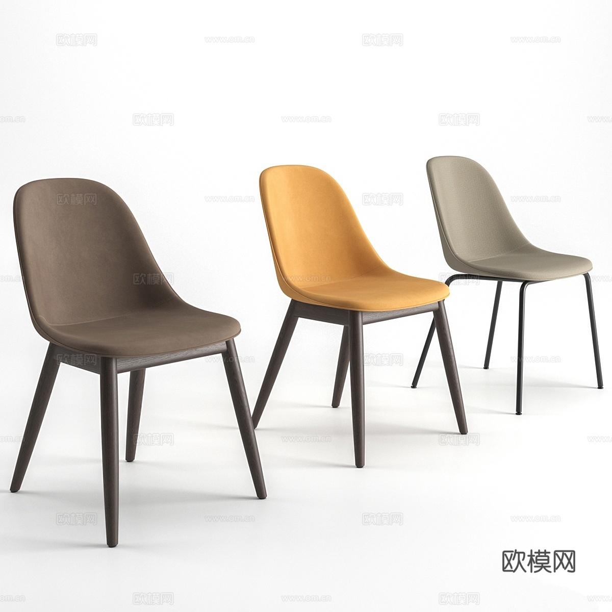 MENU Harbor Side餐椅软包3d模型下载