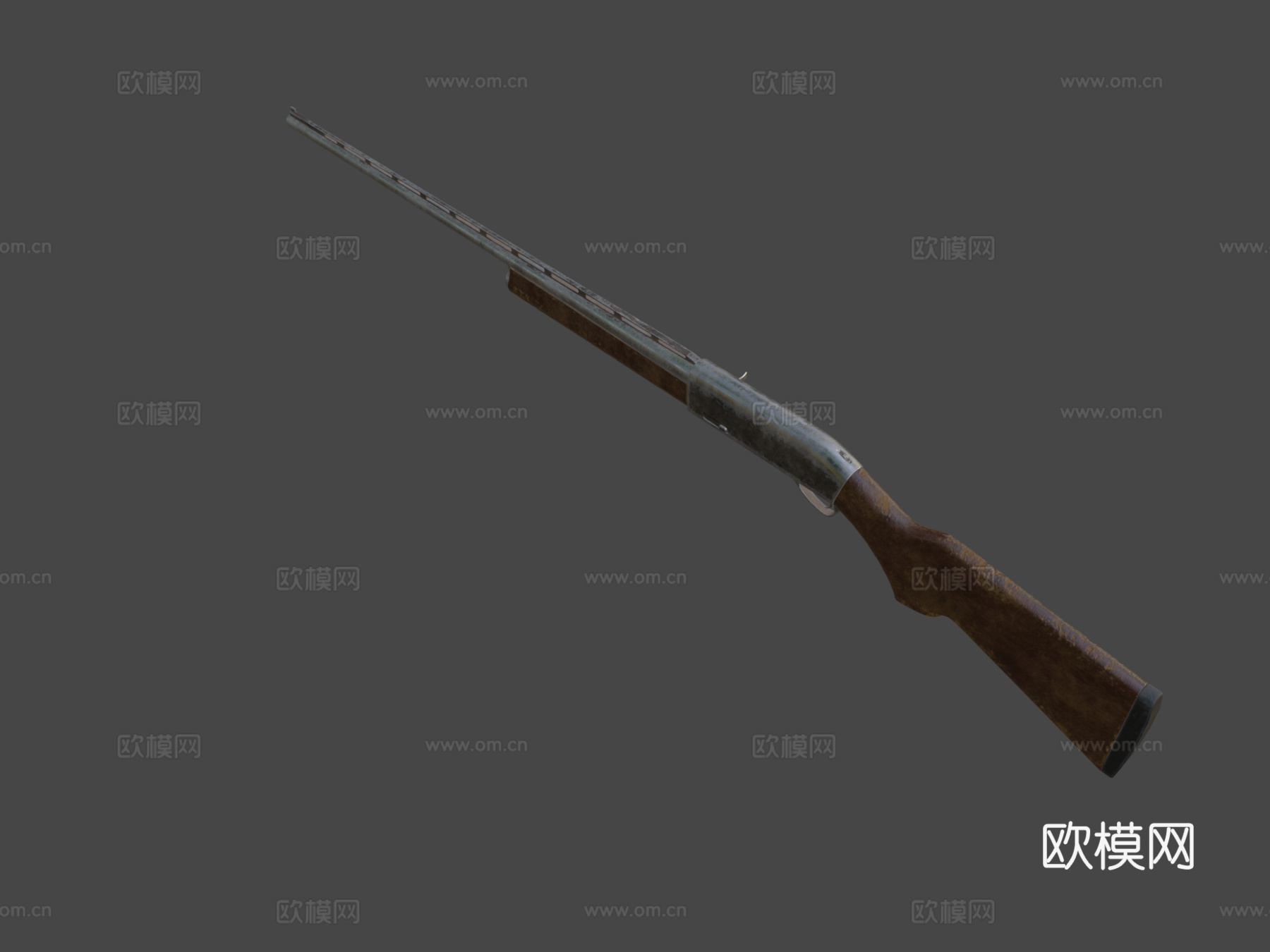 生锈意大利猎枪3d模型下载（渲染图5）
