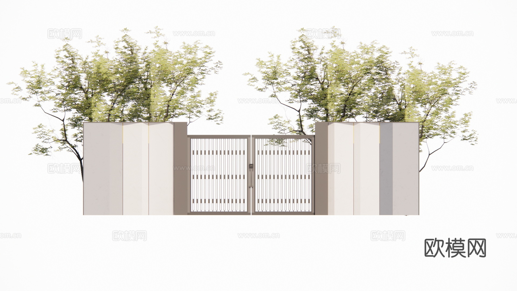 草坪灯 庭院门 水池 屋顶花园 门 室内景观 庭院 造景 景su模型