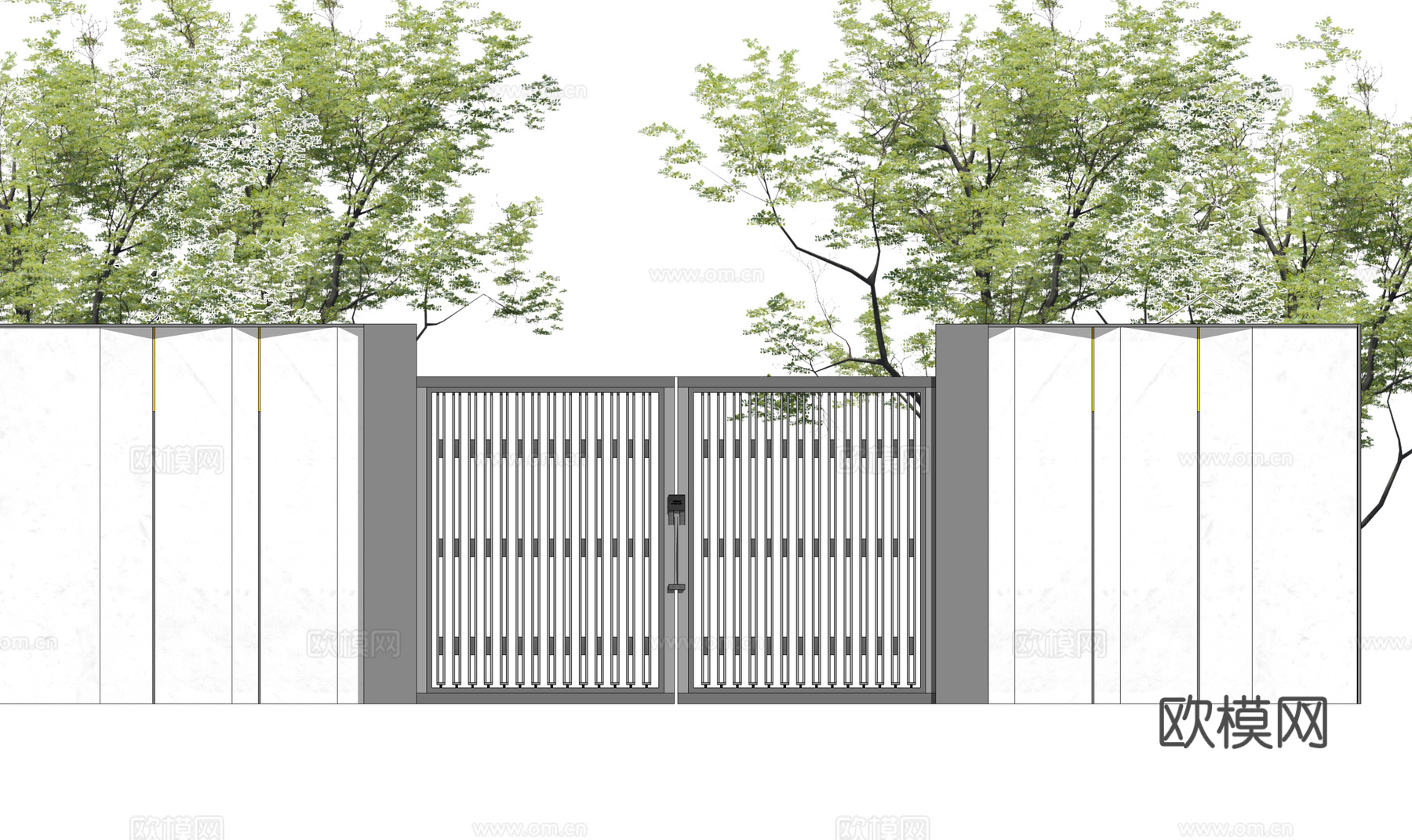 草坪灯 庭院门 水池 屋顶花园 门 室内景观 庭院 造景 景su模型