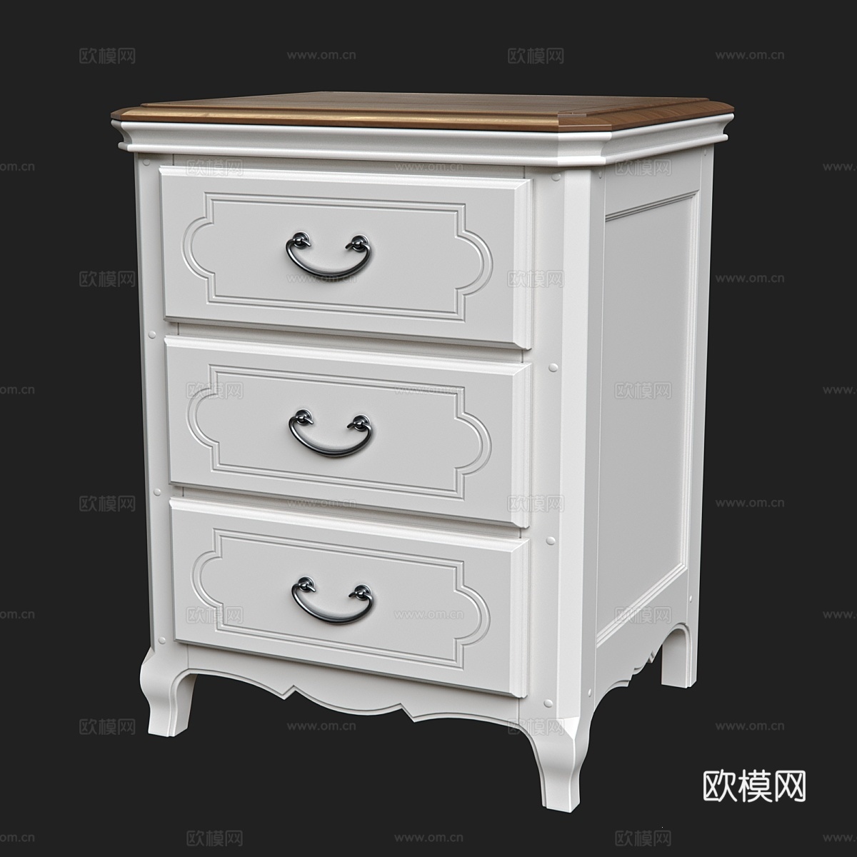 普罗旺斯沙龙床头柜3d模型下载