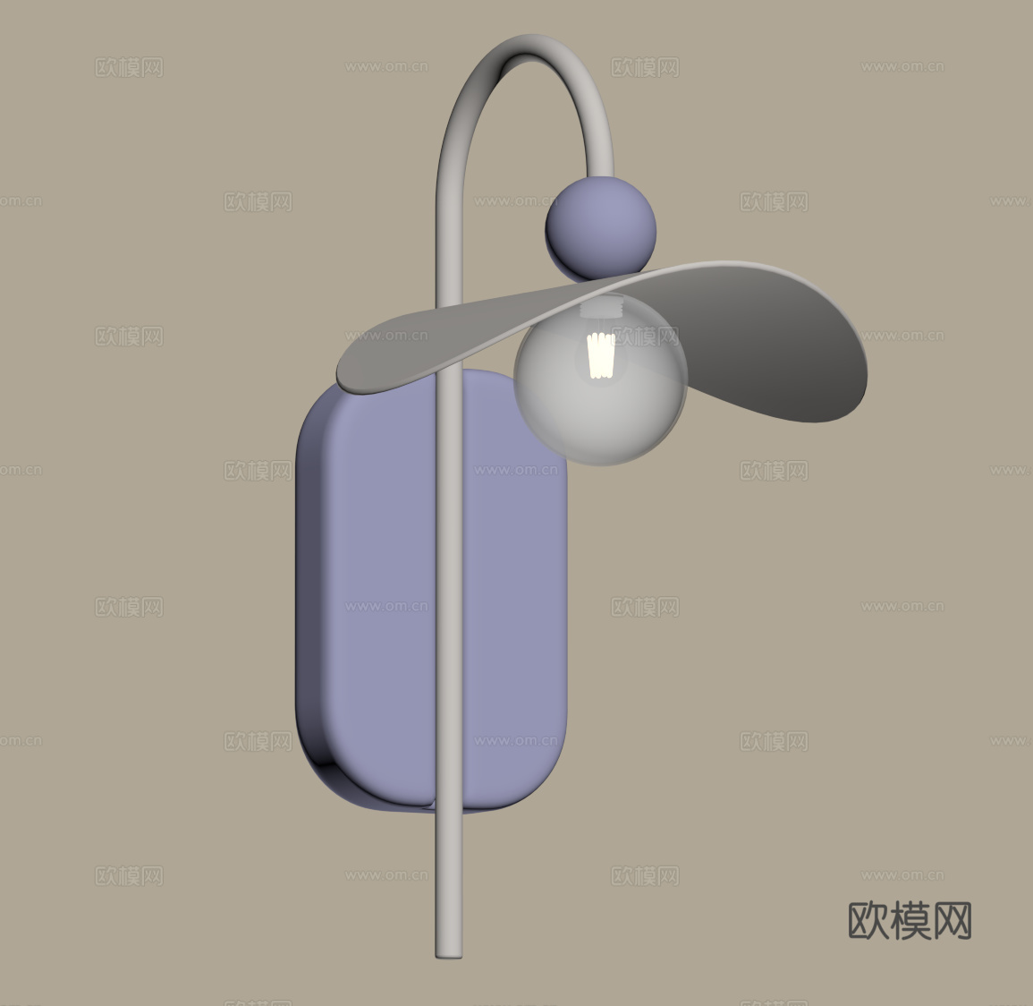 现代奶油风壁灯 儿童房壁灯su模型