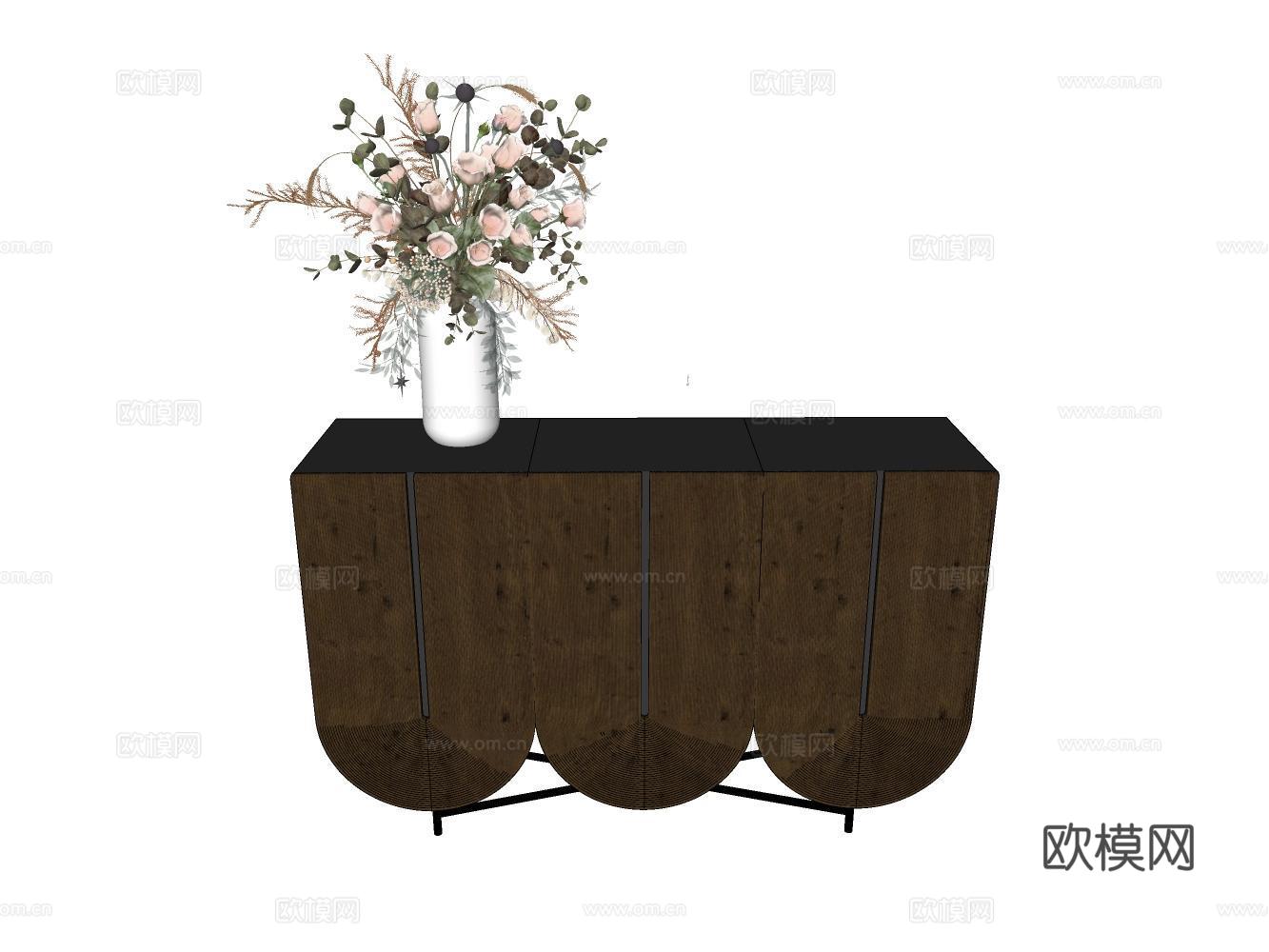 沙发休闲椅茶几su模型