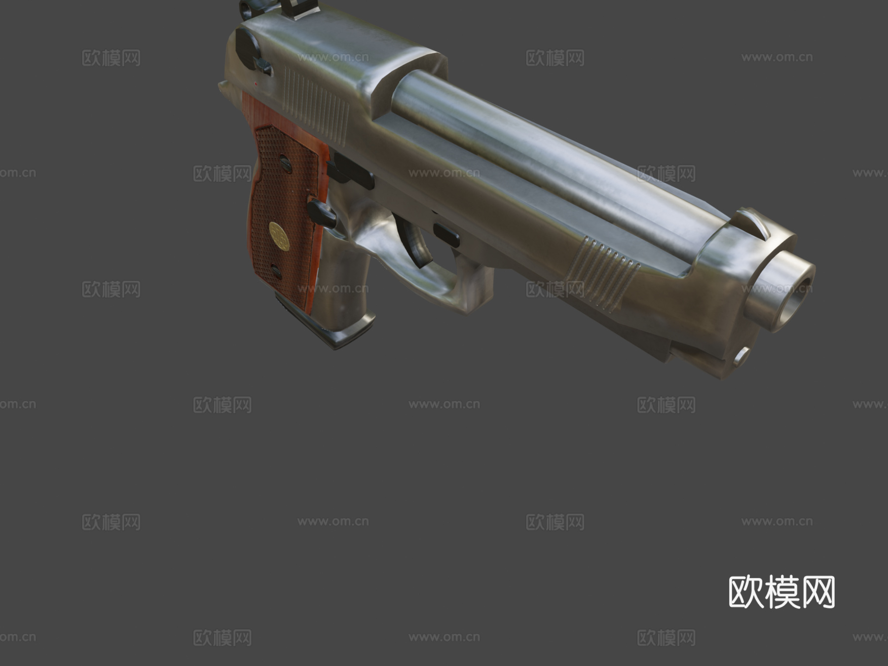 贝雷塔92FS3d模型下载（渲染图6）