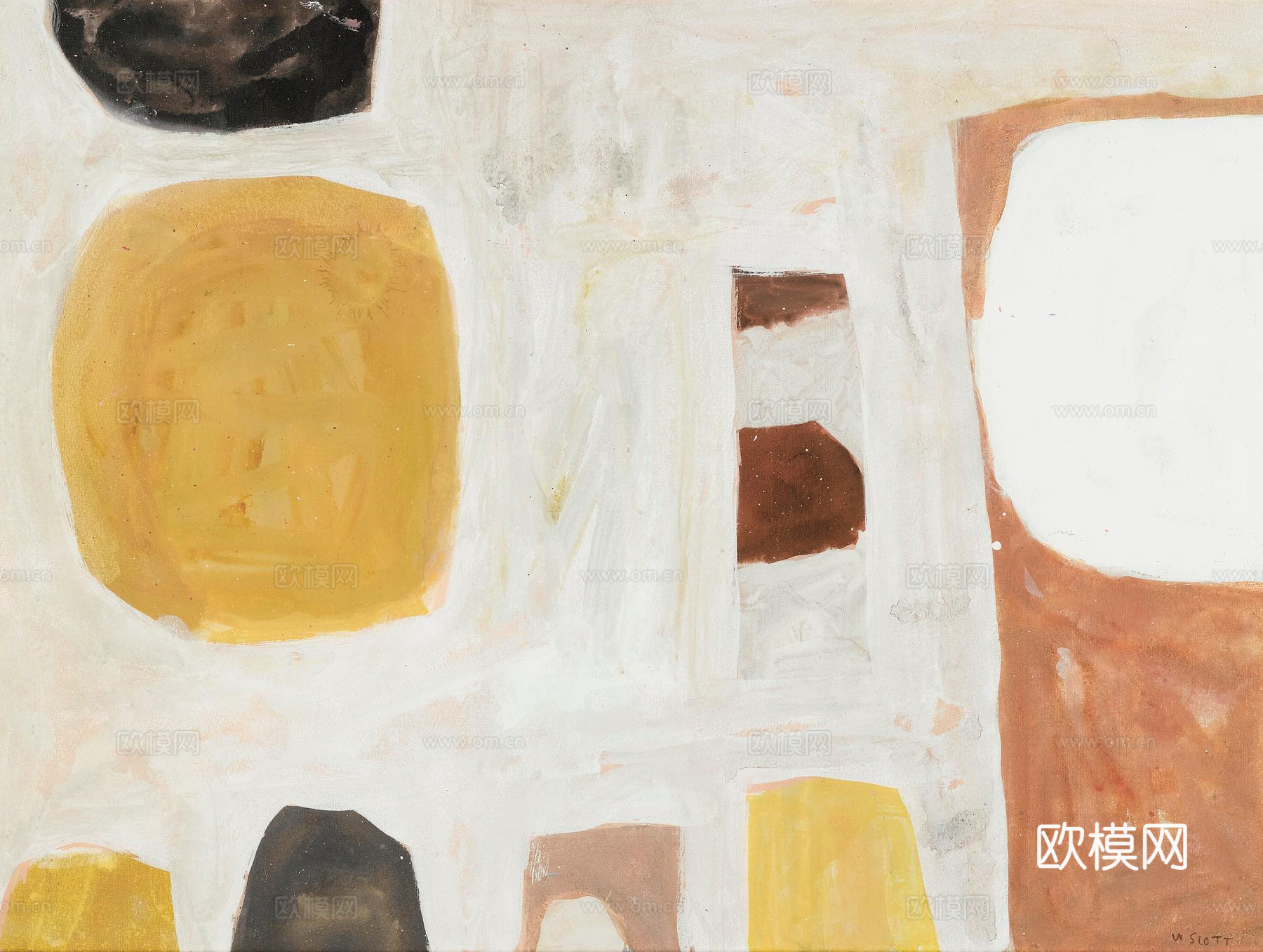 威廉斯科特抽象油画，现代抽象画，装饰画，艺术画