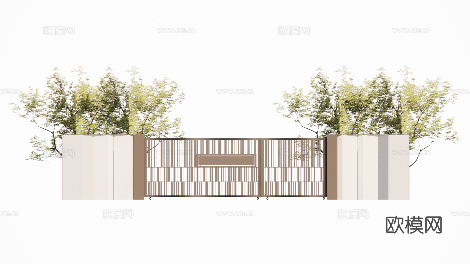 草坪灯 庭院门 水池 屋顶花园 门 室内景观 庭院 造景 景su模型