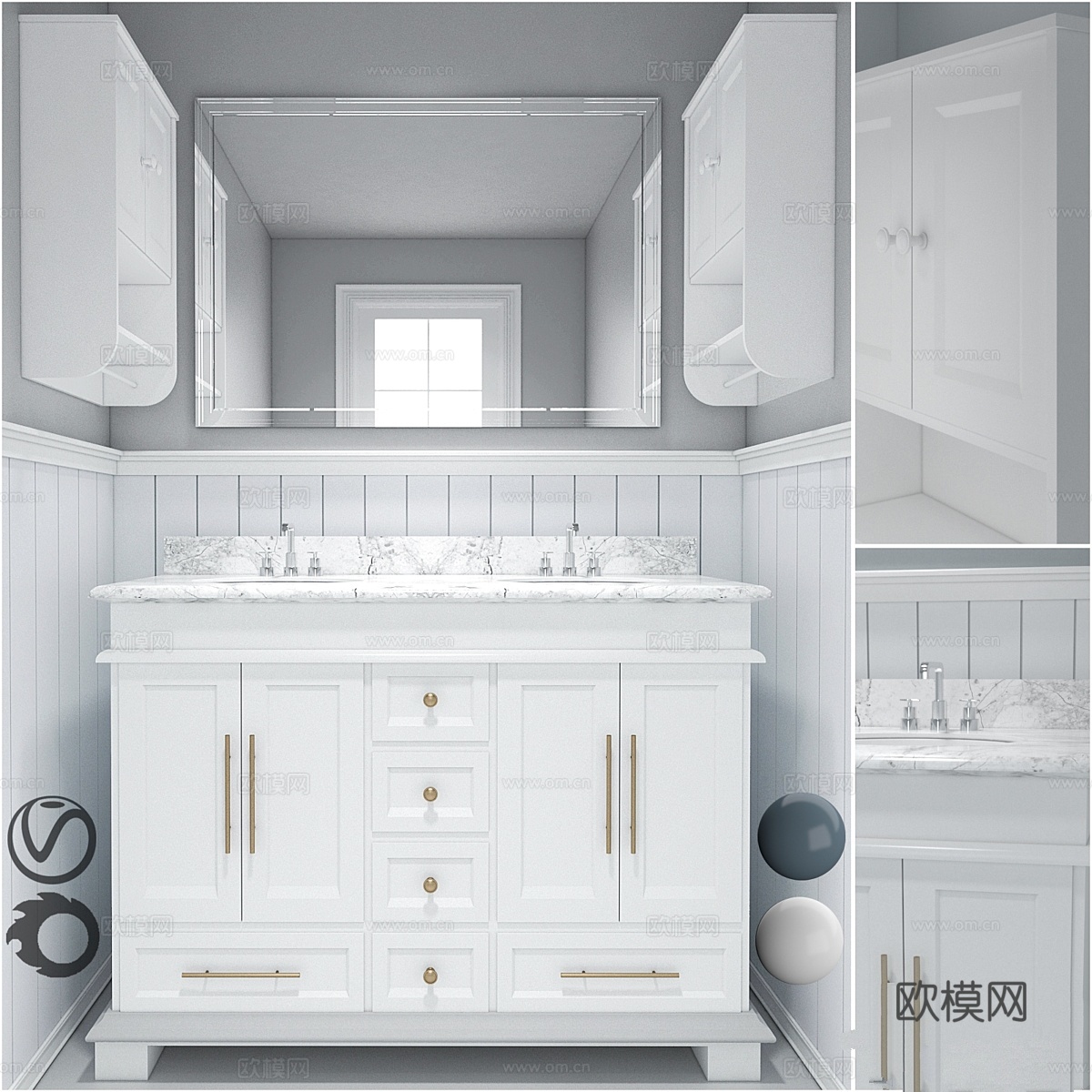 浴室家具 143d模型下载