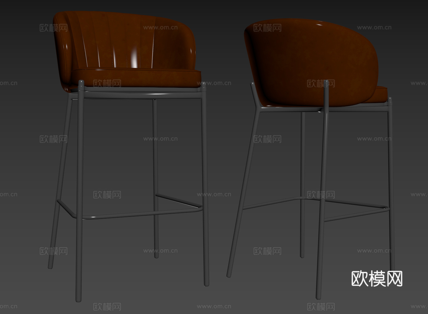 现代吧椅 巴凳 高脚椅 高脚凳 休闲椅su模型
