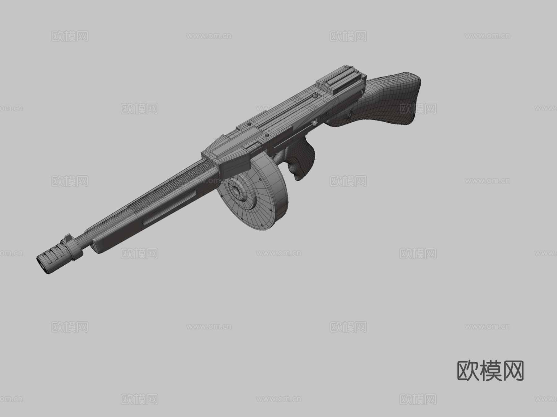 汤普森M1A13d模型下载（渲染图3）