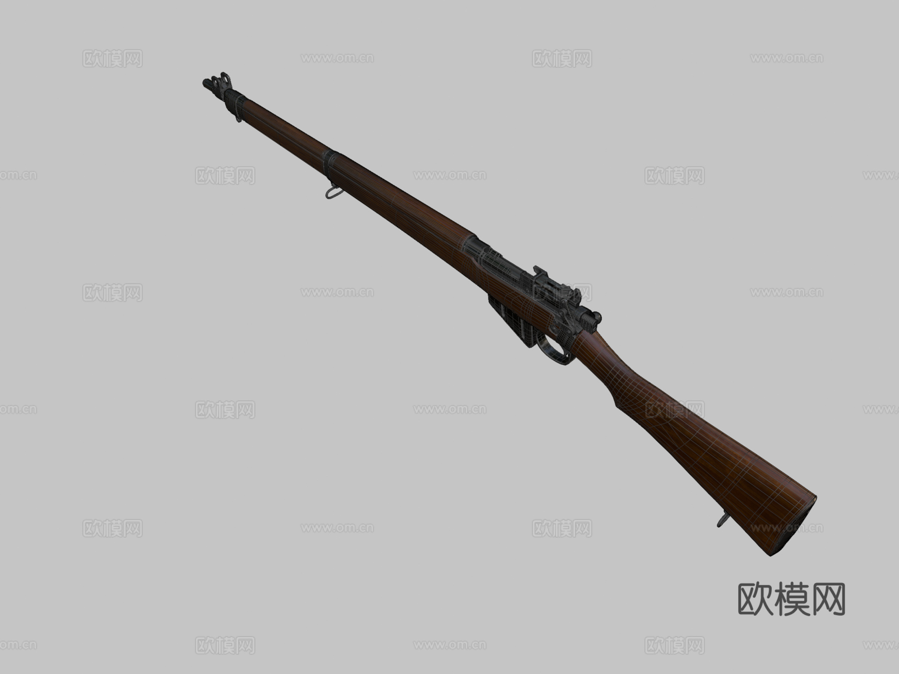 李恩菲尔德No.4 Mk 23d模型下载（渲染图2）