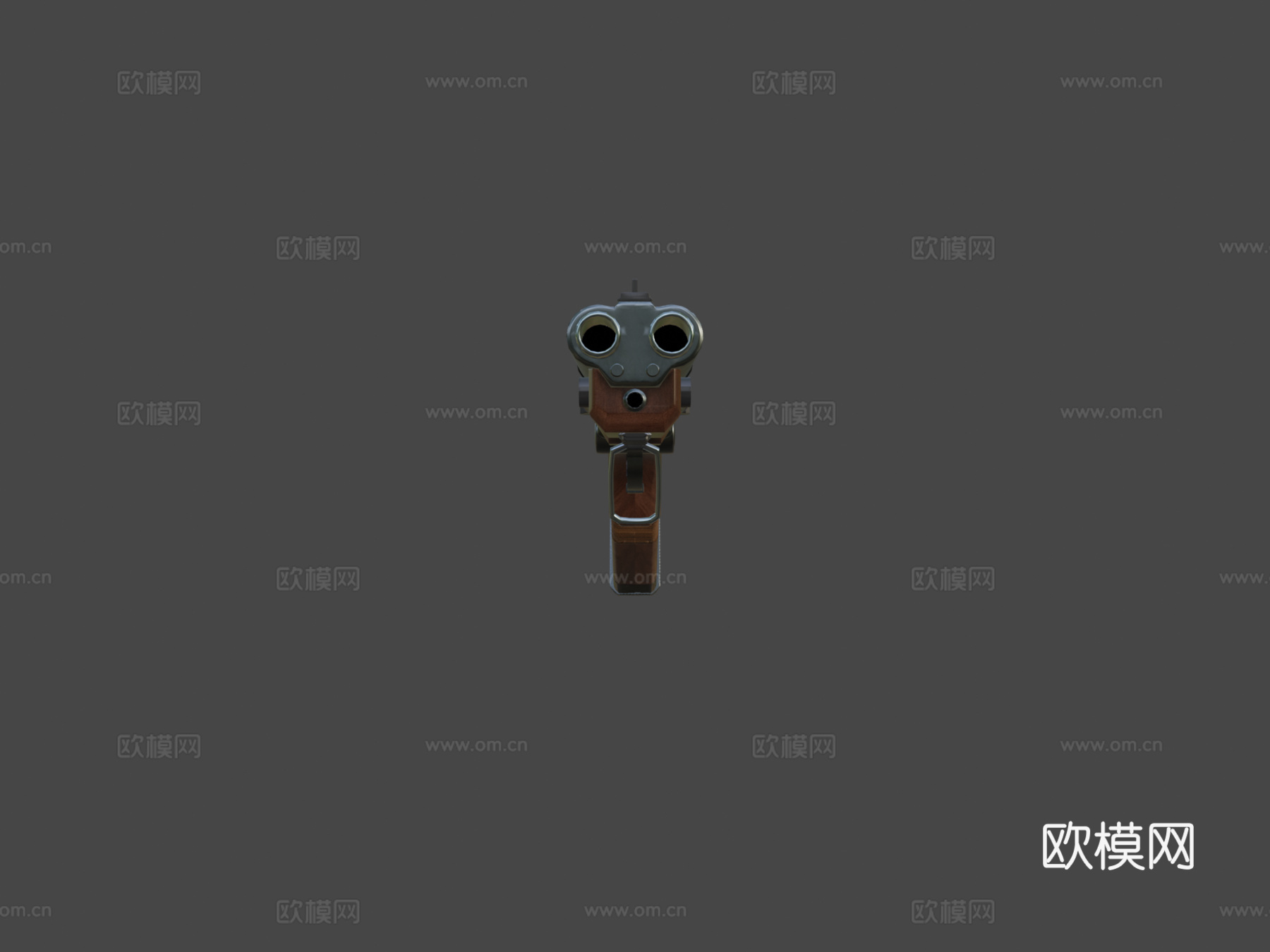 双管霰弹枪3d模型下载（渲染图6）