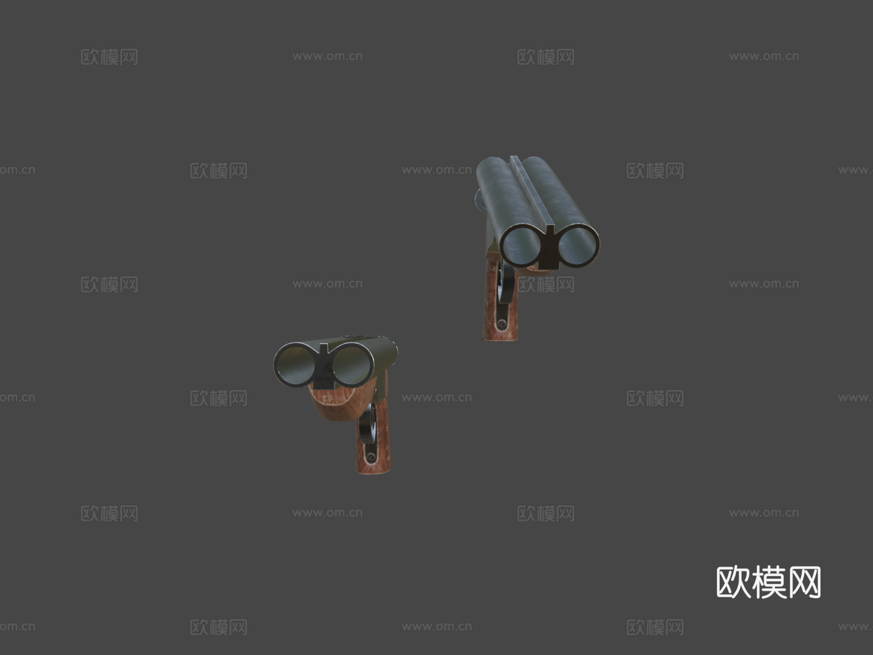 锯短型并列霰弹枪3d模型下载（渲染图5）