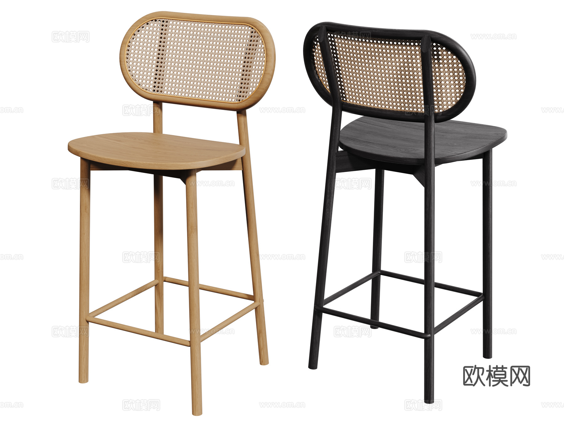 侘寂吧椅 巴凳 高脚椅 高脚凳 休闲椅su模型
