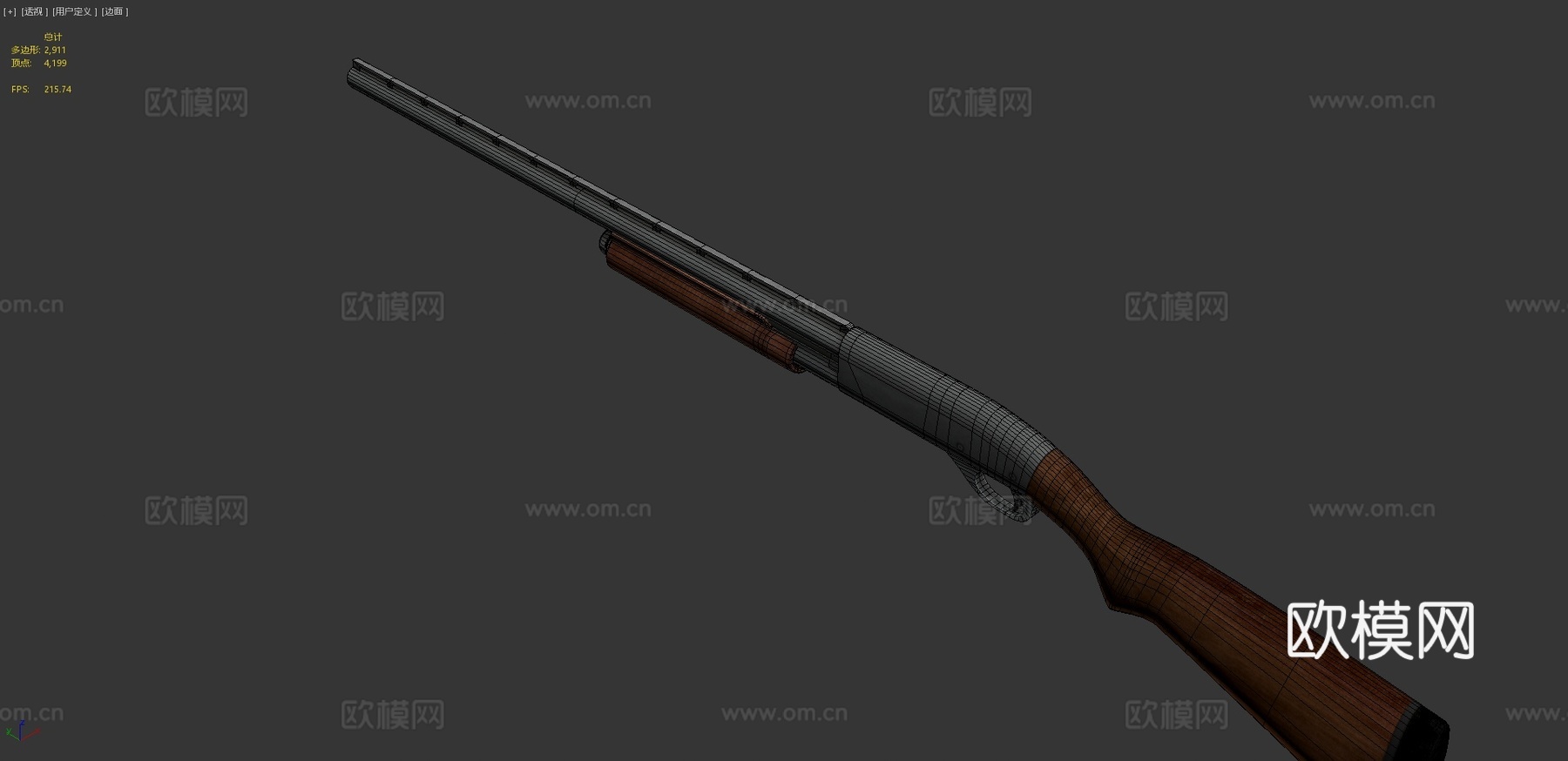 FPS霰弹枪3d模型下载（渲染图4）