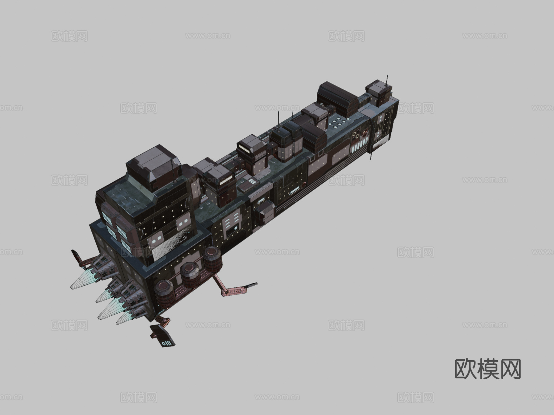 银河飞船3d模型下载（渲染图2）