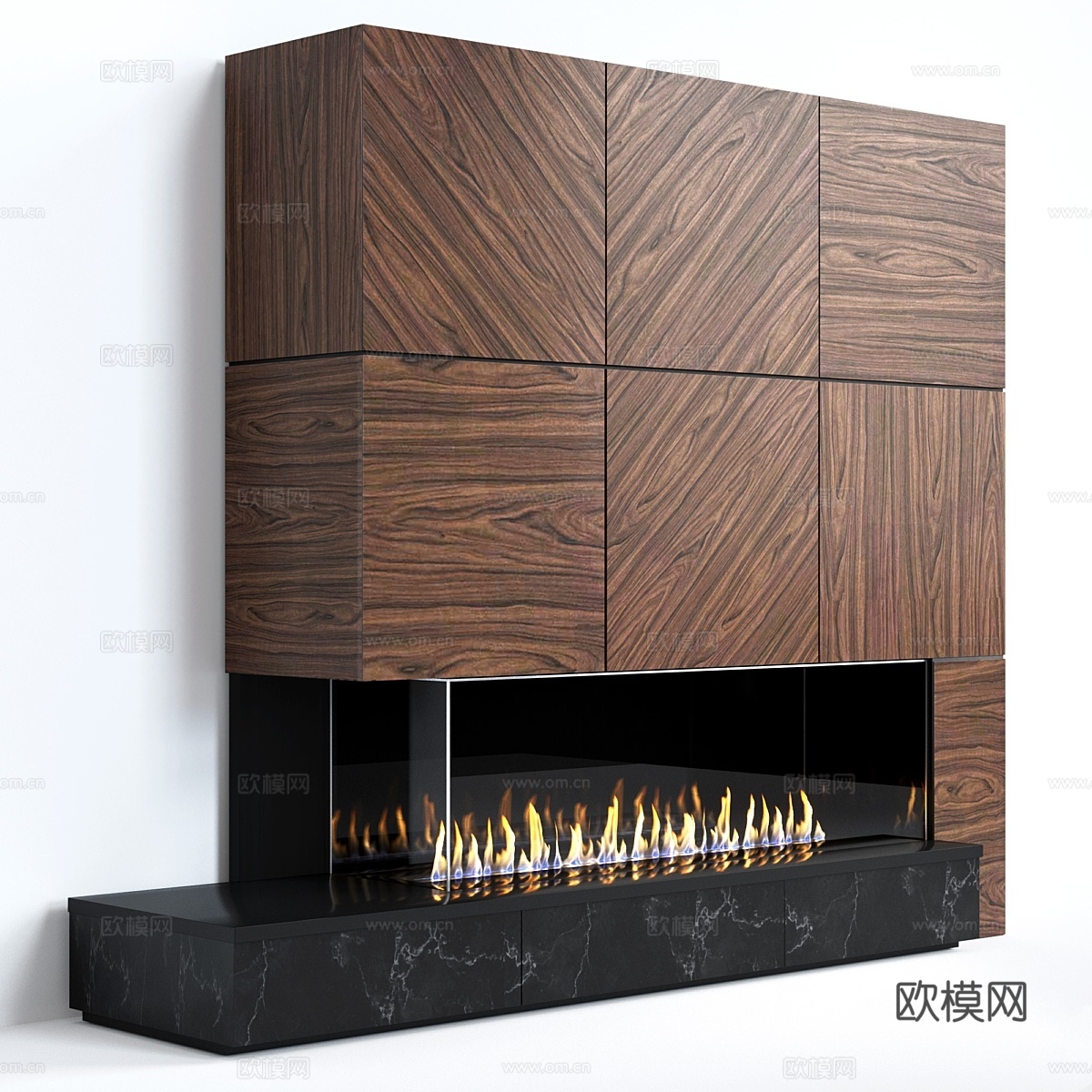 现代壁炉 133d模型下载
