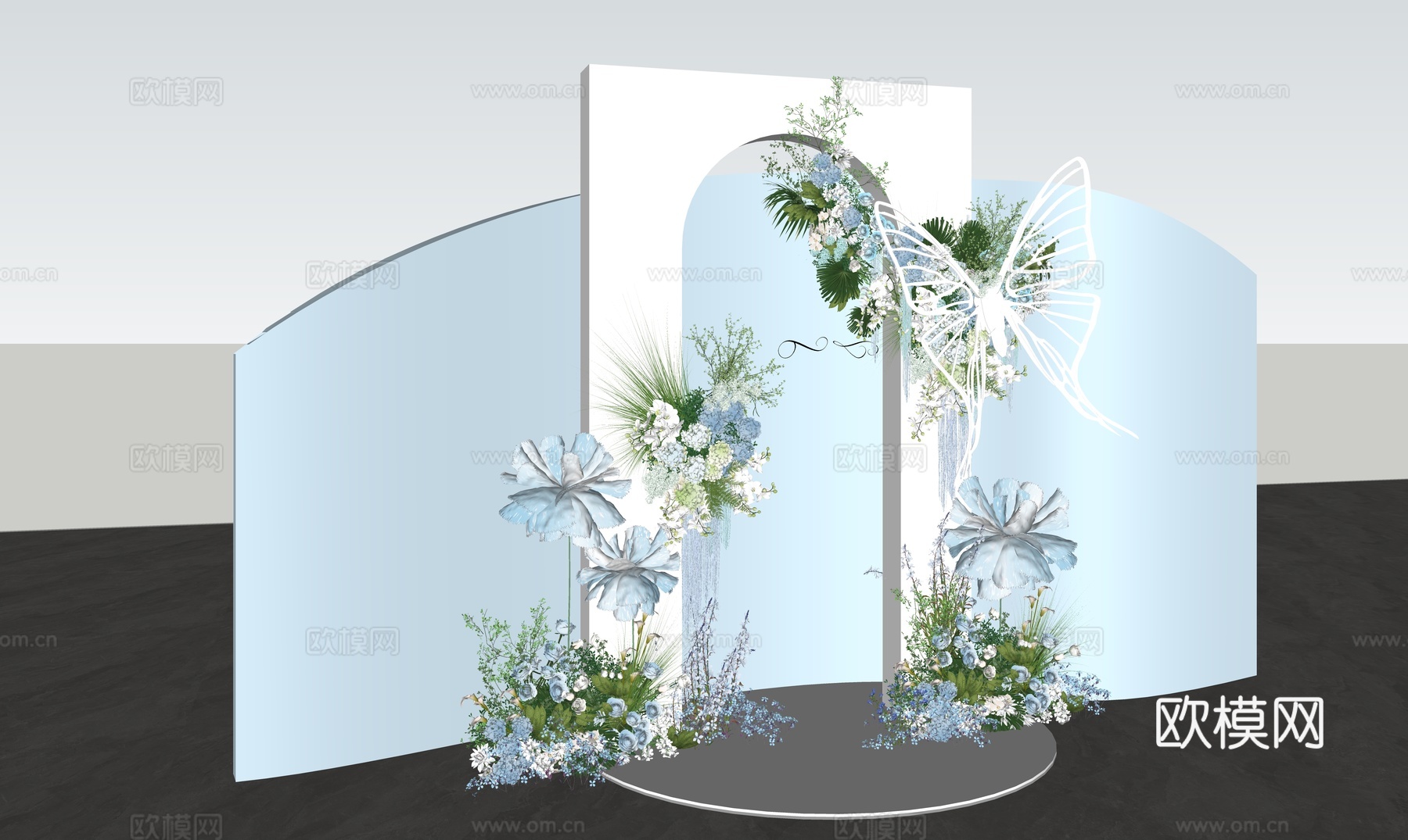 现代活动美陈摆件su模型