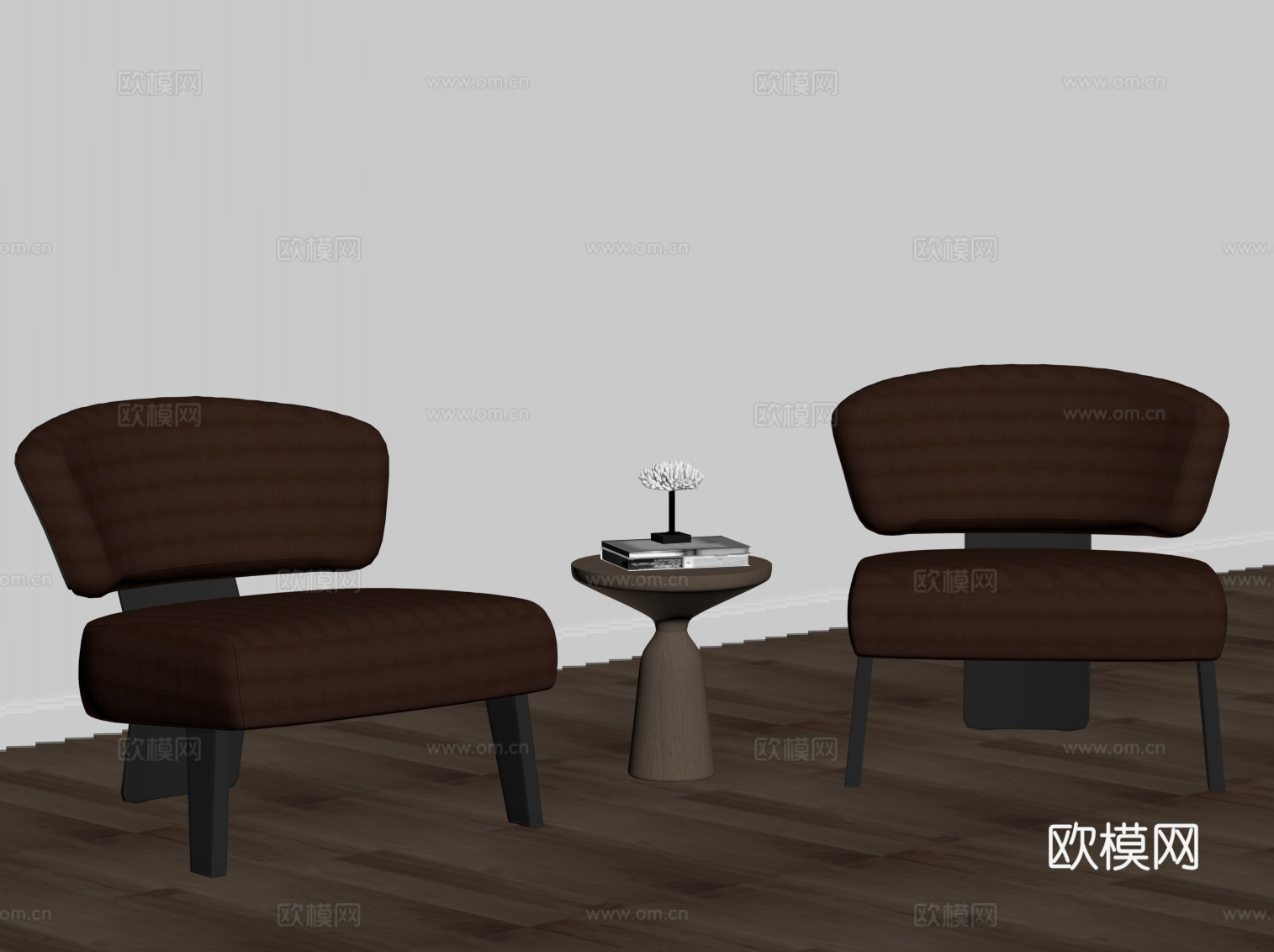 现代意式休闲椅su模型