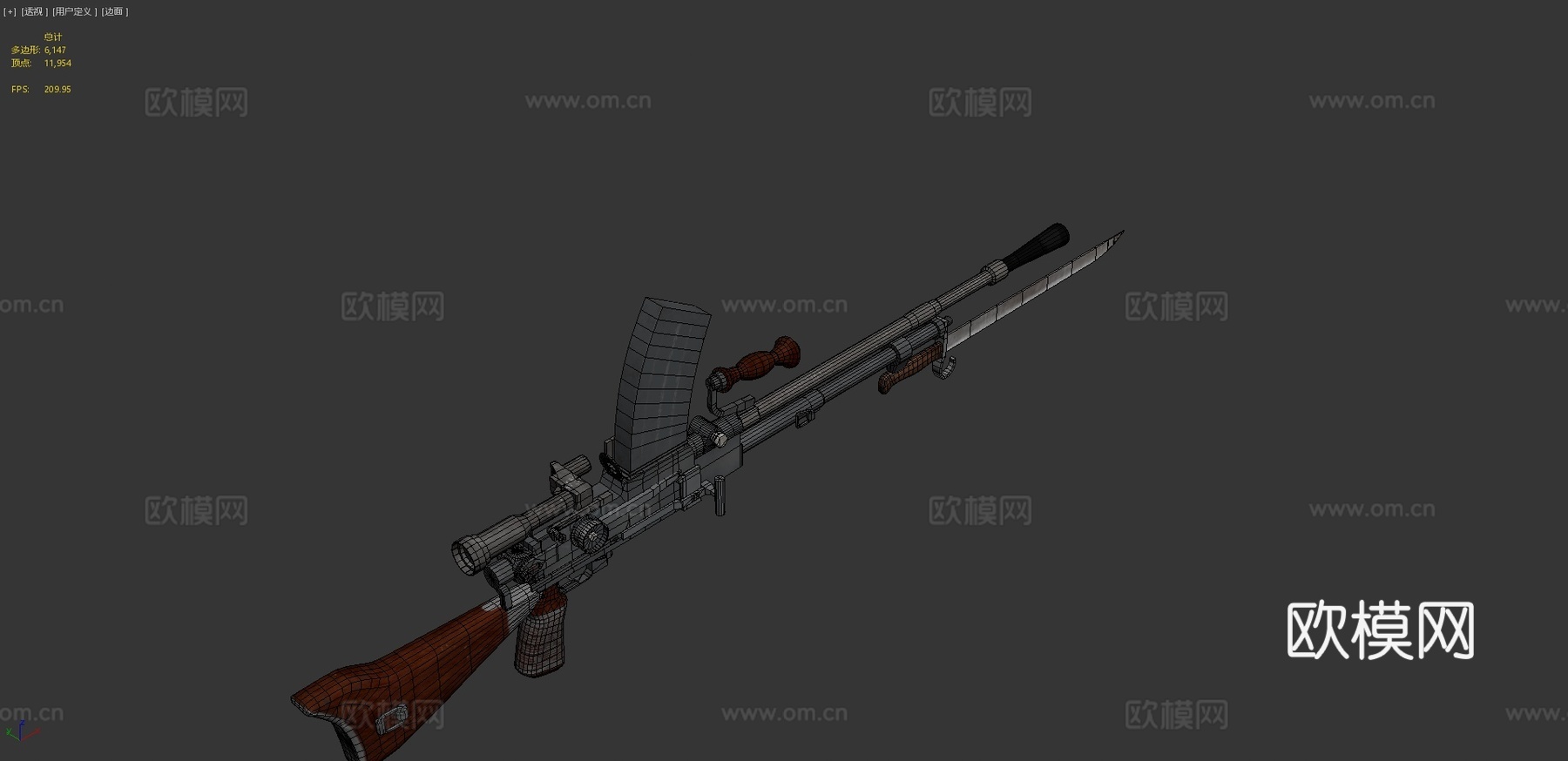 九九式3d模型下载（渲染图4）