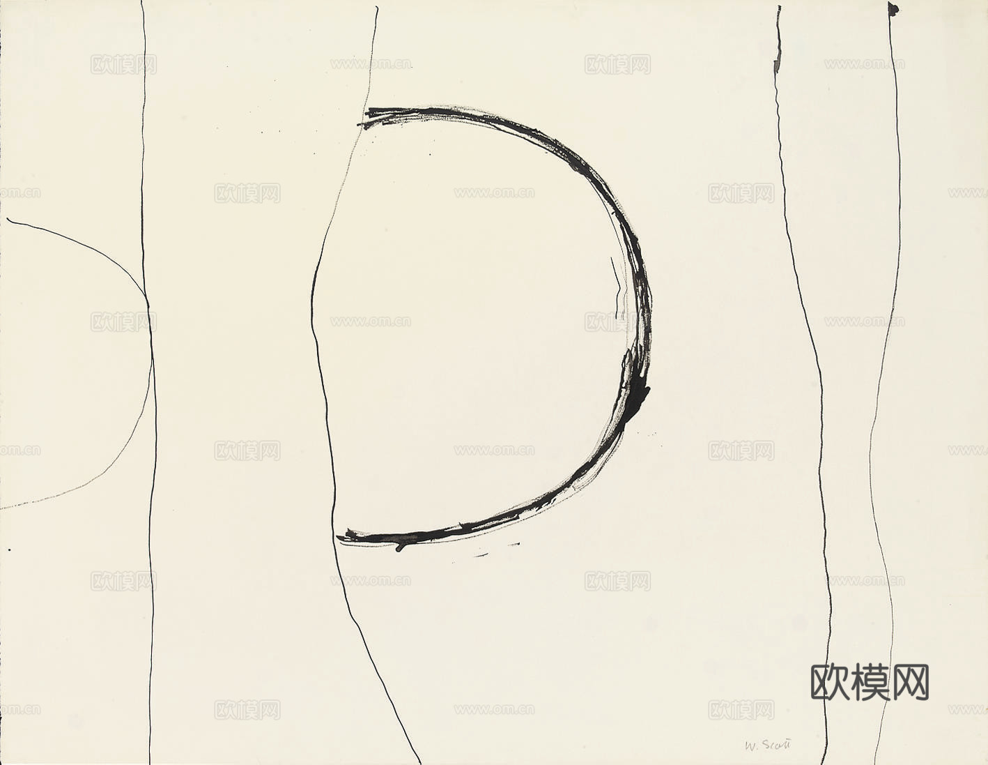 威廉斯科特抽象油画，现代抽象画，装饰画，艺术画