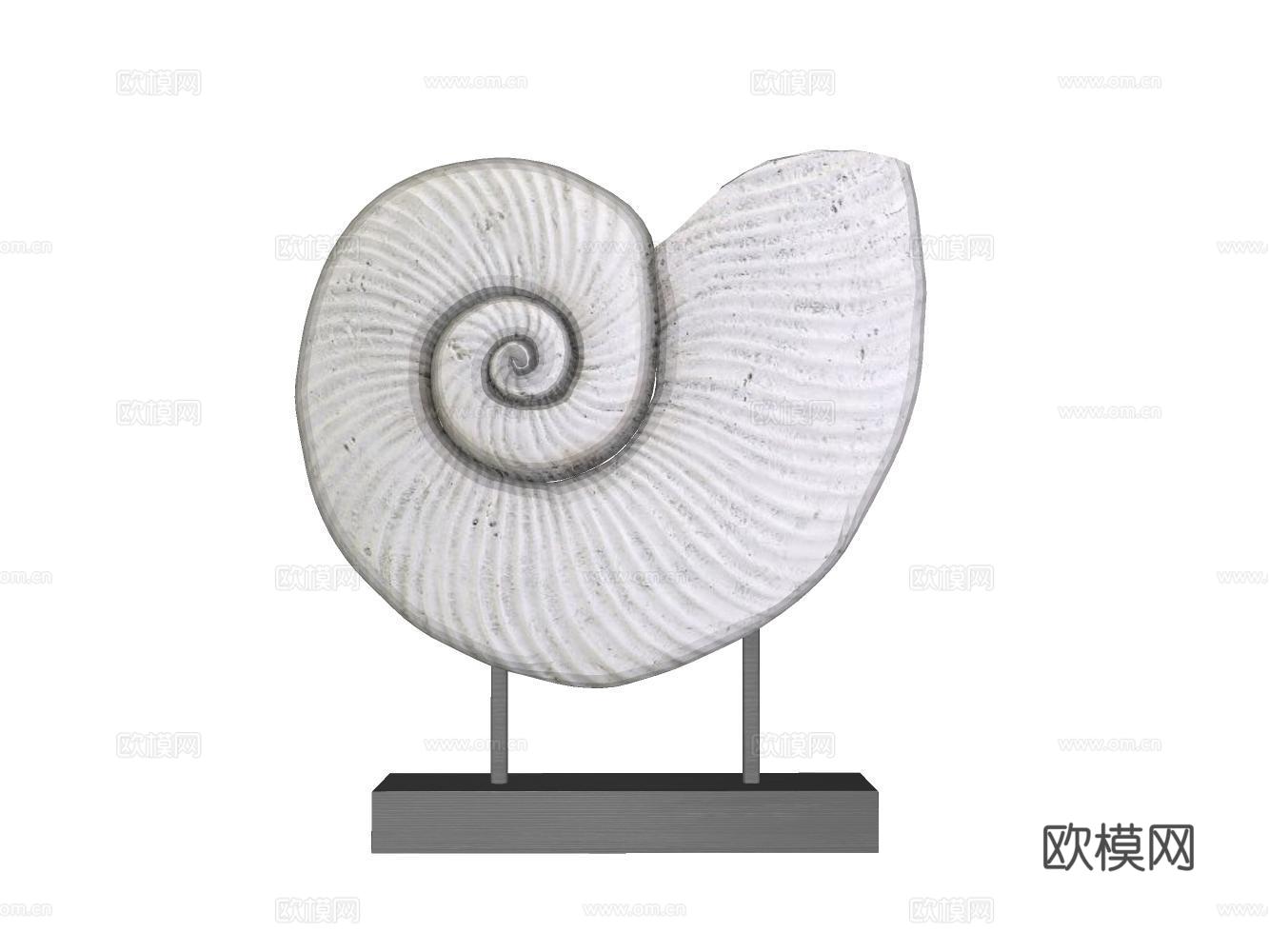 雕塑摆件su模型