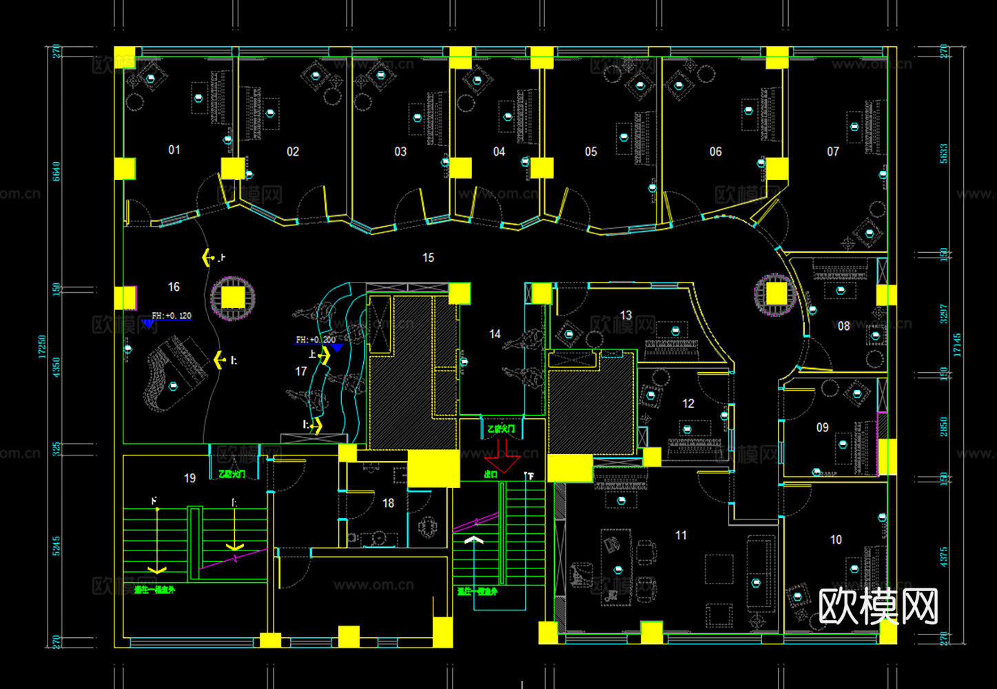20套培训机构CAD平面图纸2026最新整理cad施工图