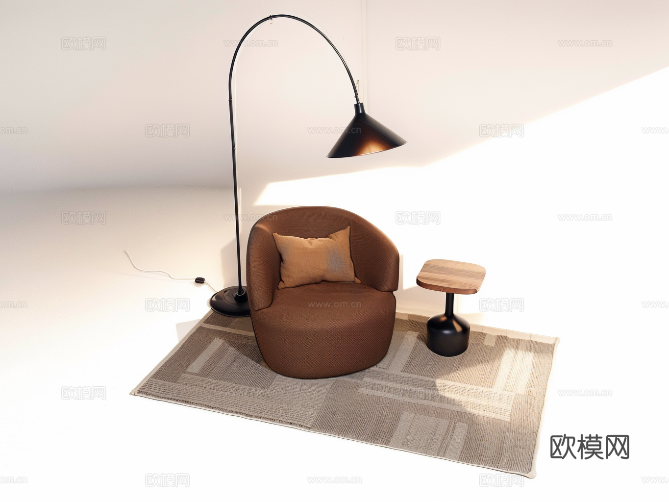 沙发茶几su模型