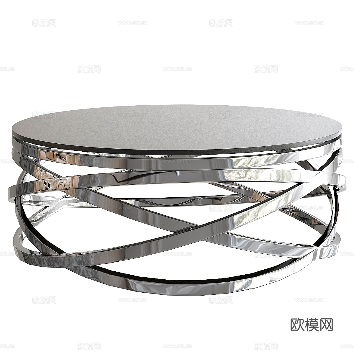 Modrest Tulare 现代烟熏玻璃咖啡桌3d模型下载