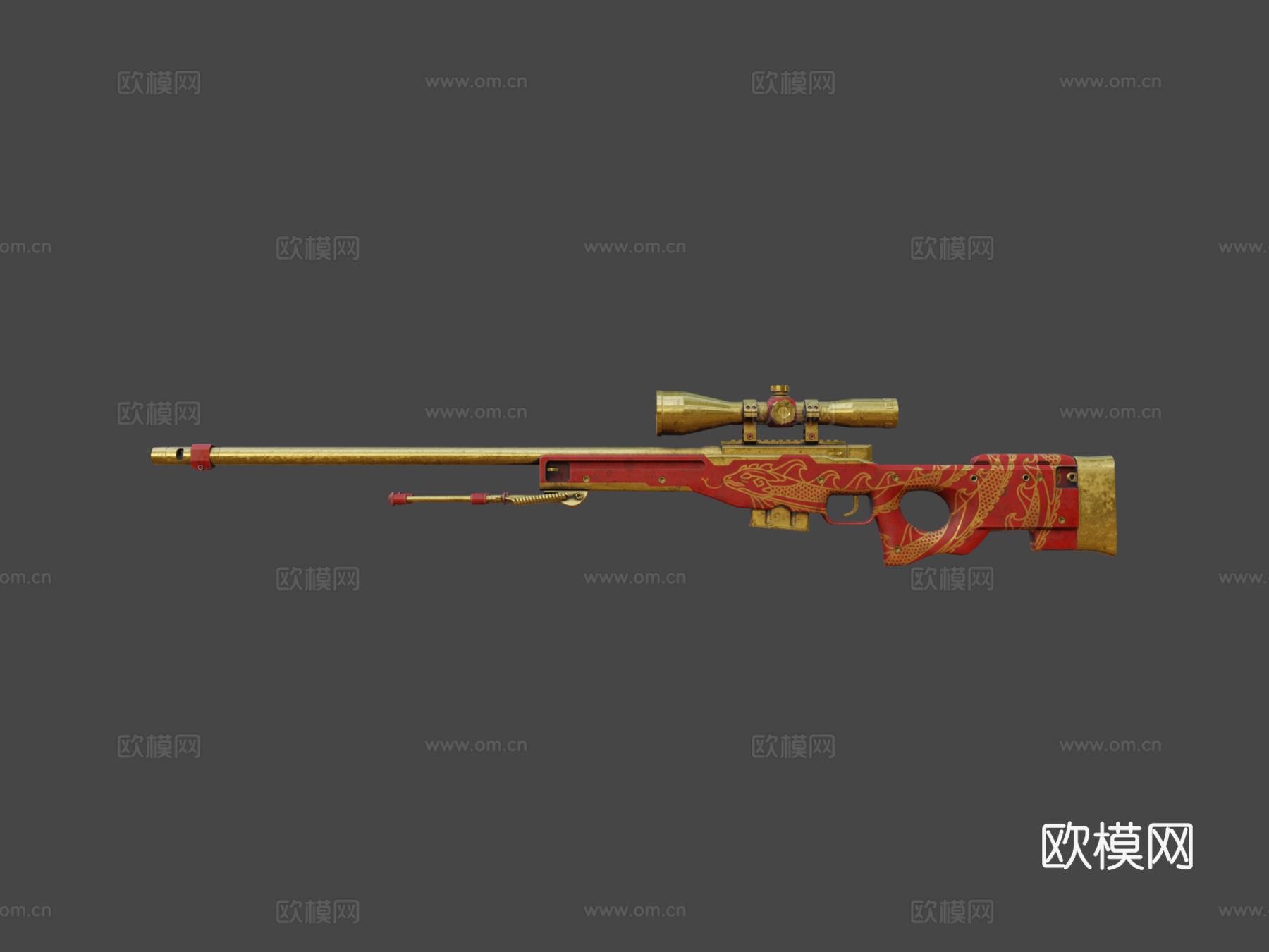 AWP鬼彻3d模型下载（渲染图7）