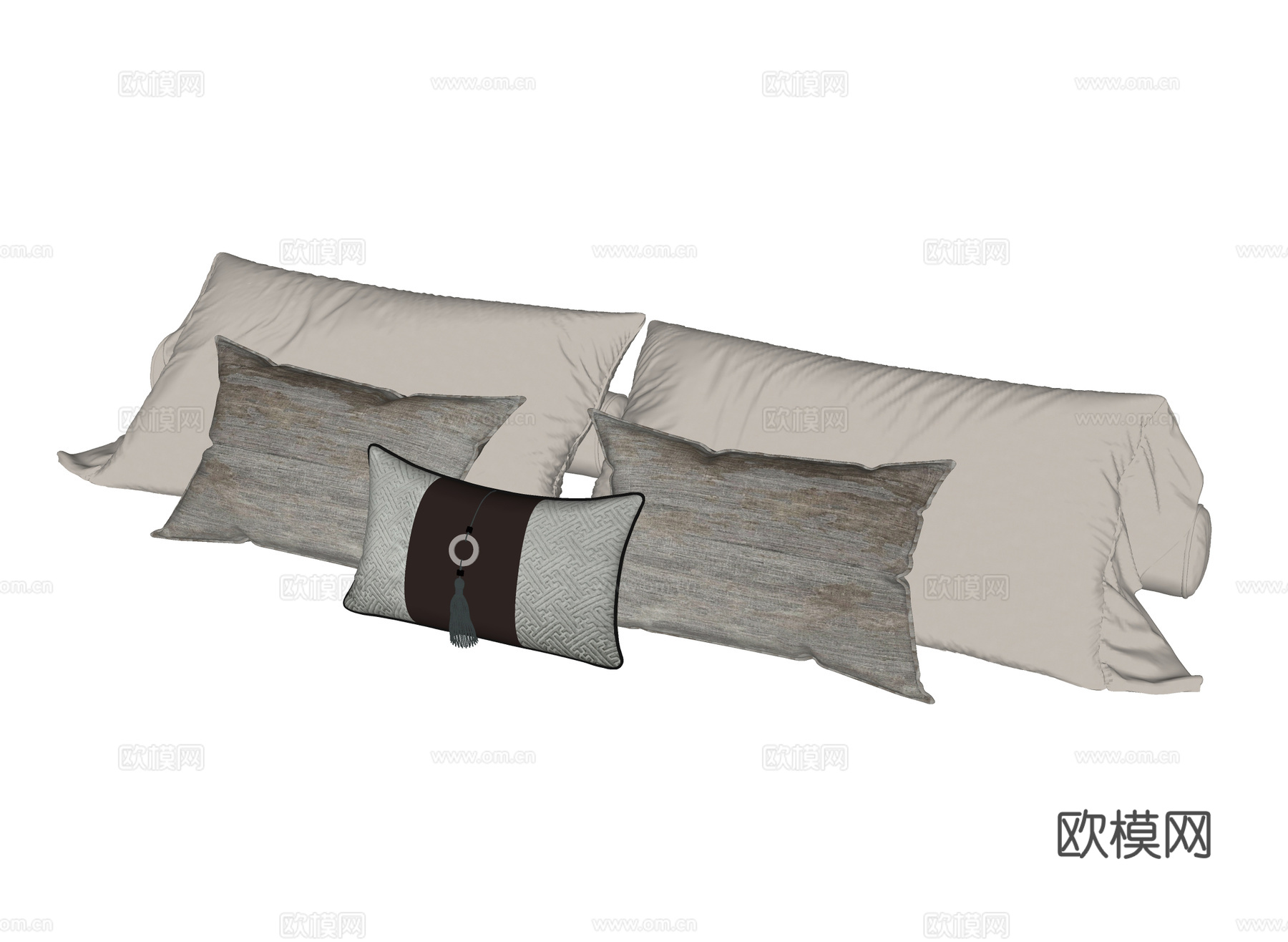 现代枕头su模型