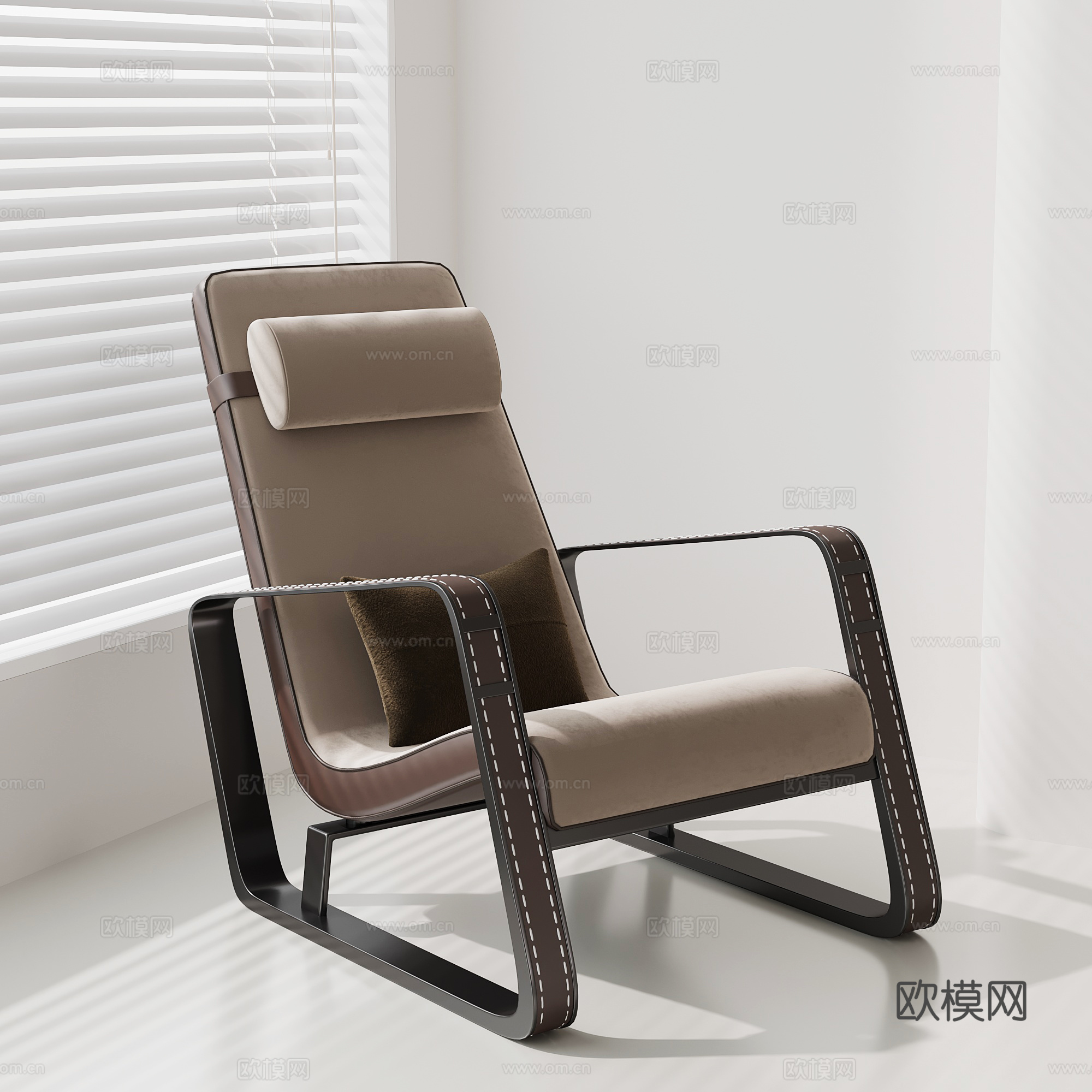 现代意式躺椅 休闲椅su模型