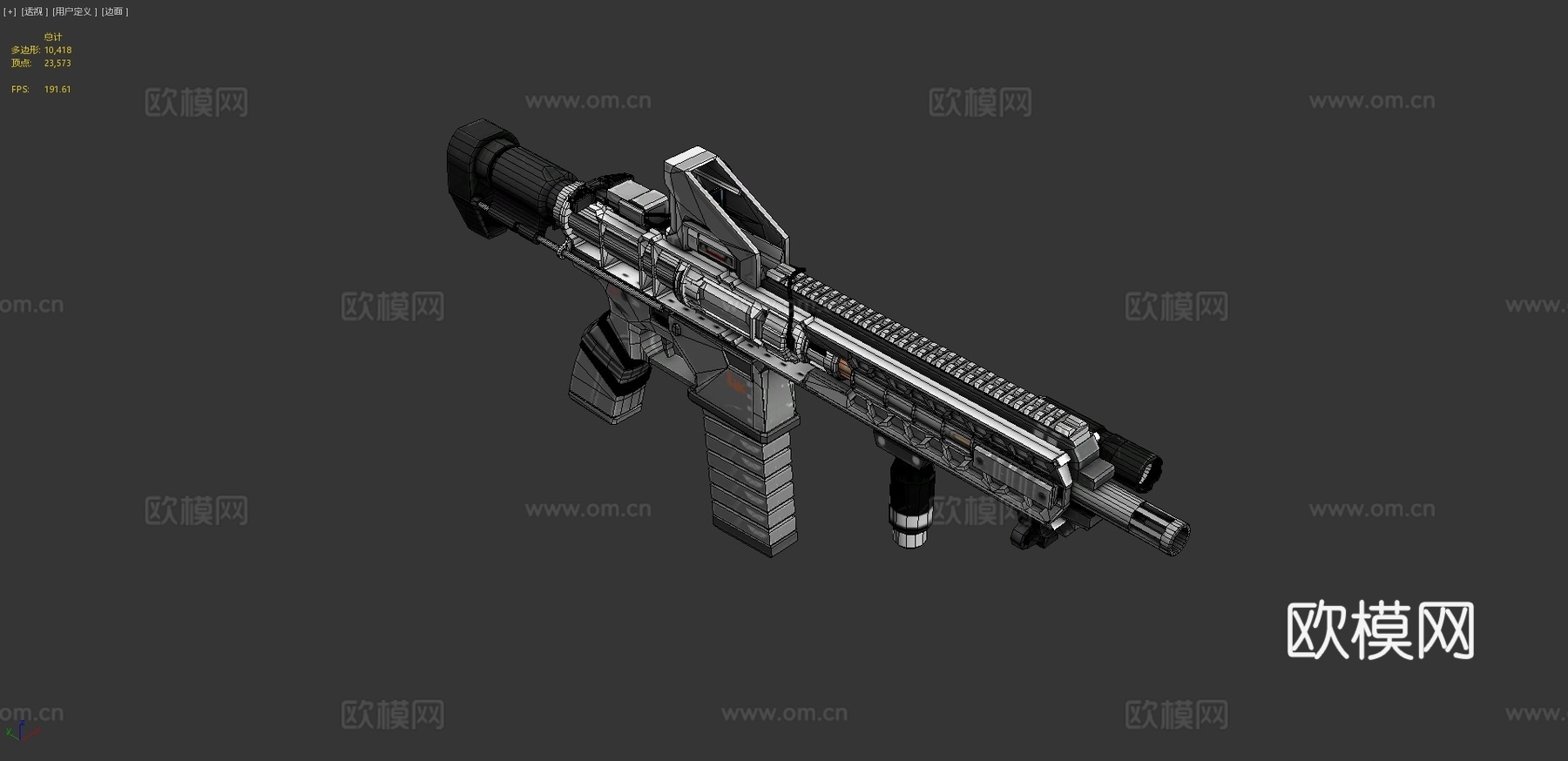 A.V.A的HK416C高级版3d模型下载（渲染图4）