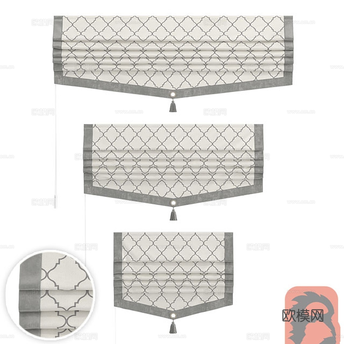 罗马帘套装 MARIT (ISLA)3d模型下载