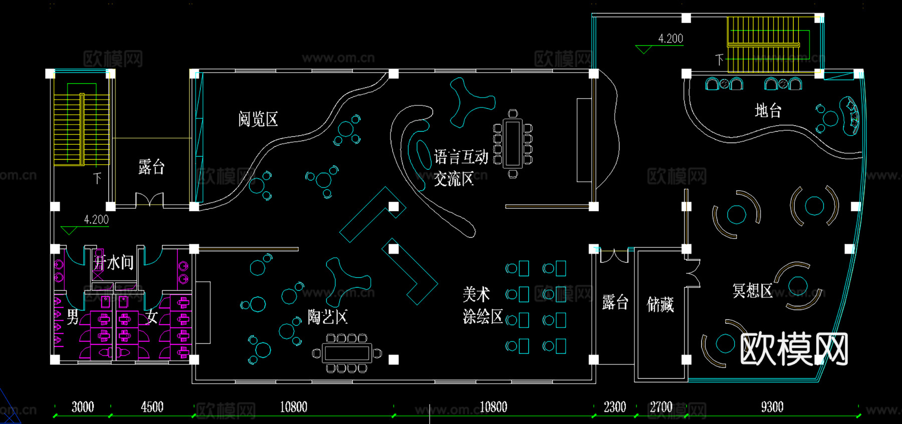 20套培训机构CAD平面图纸2026最新整理cad施工图