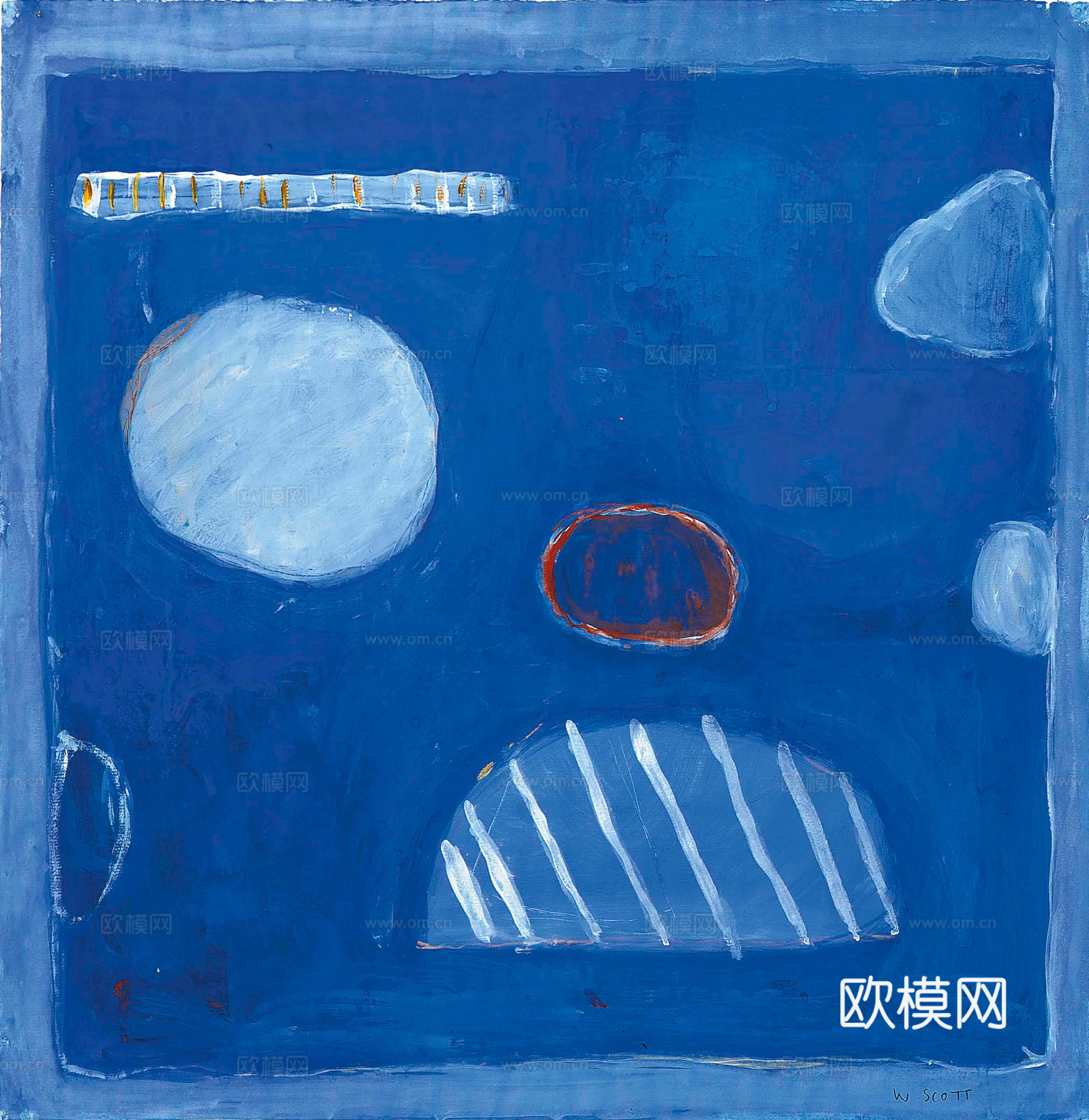 威廉斯科特抽象油画，现代抽象画，装饰画，艺术画