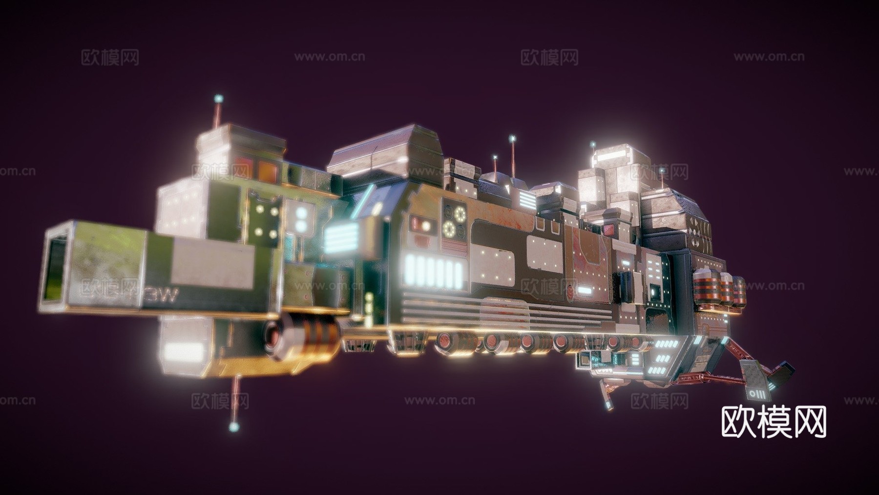 银河飞船3d模型下载（渲染图1）