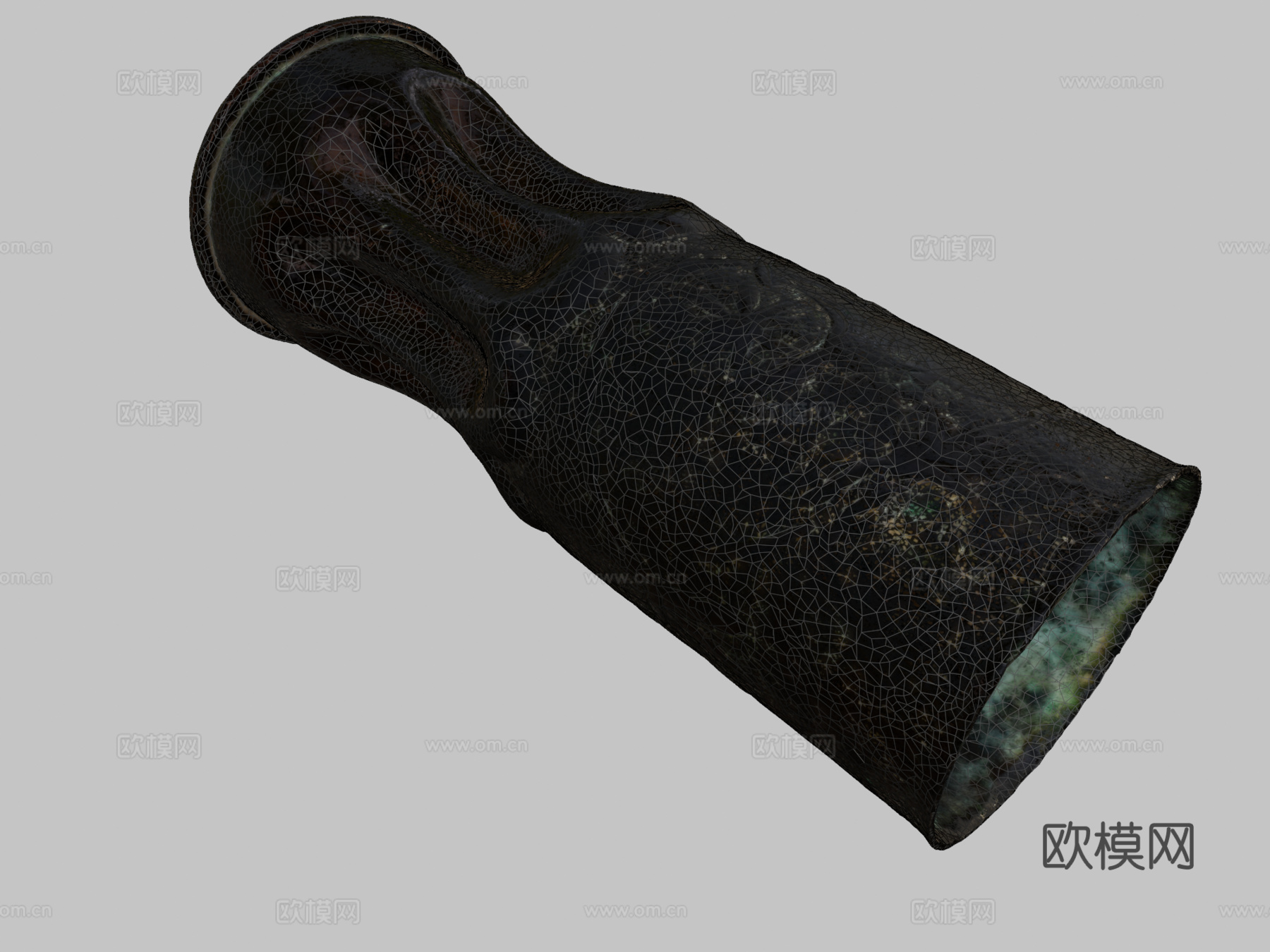 战壕艺术装饰炮弹1915年3d模型下载（渲染图2）