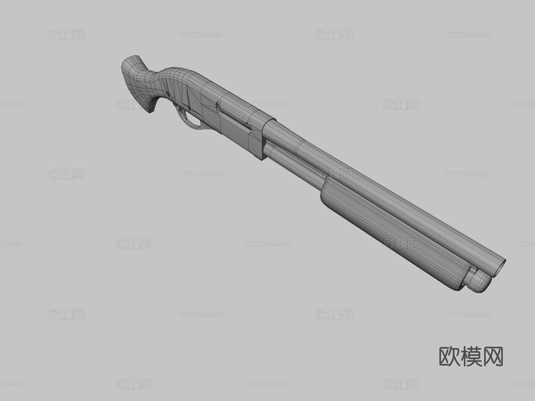锯短霰弹枪纹理作品3d模型下载（渲染图3）